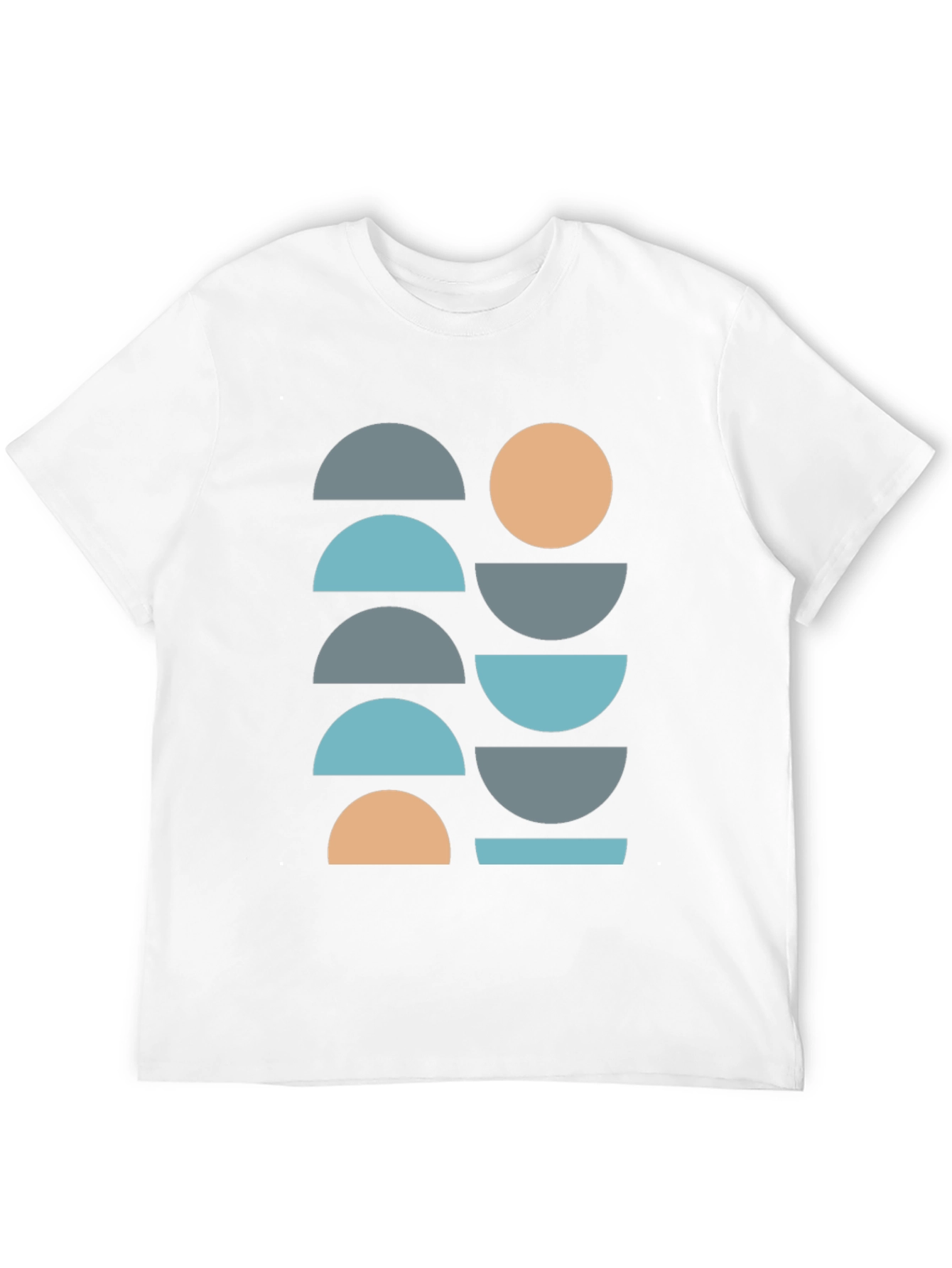 Black Geometric Pattern T-Shirt view 12