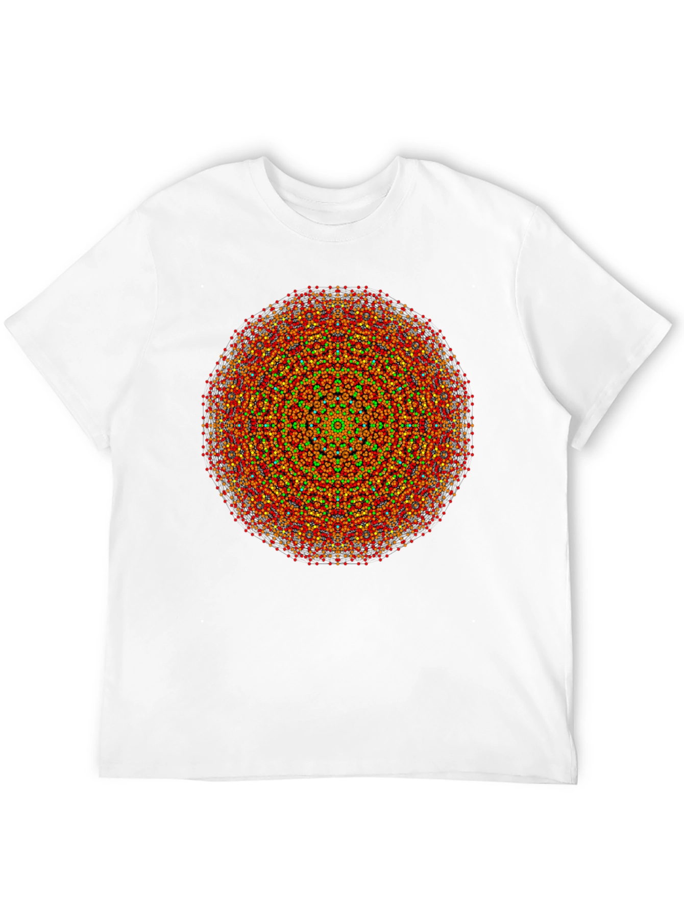 Black Vibrant Mandala Graphic Tee - Black Cotton Comfort view 12