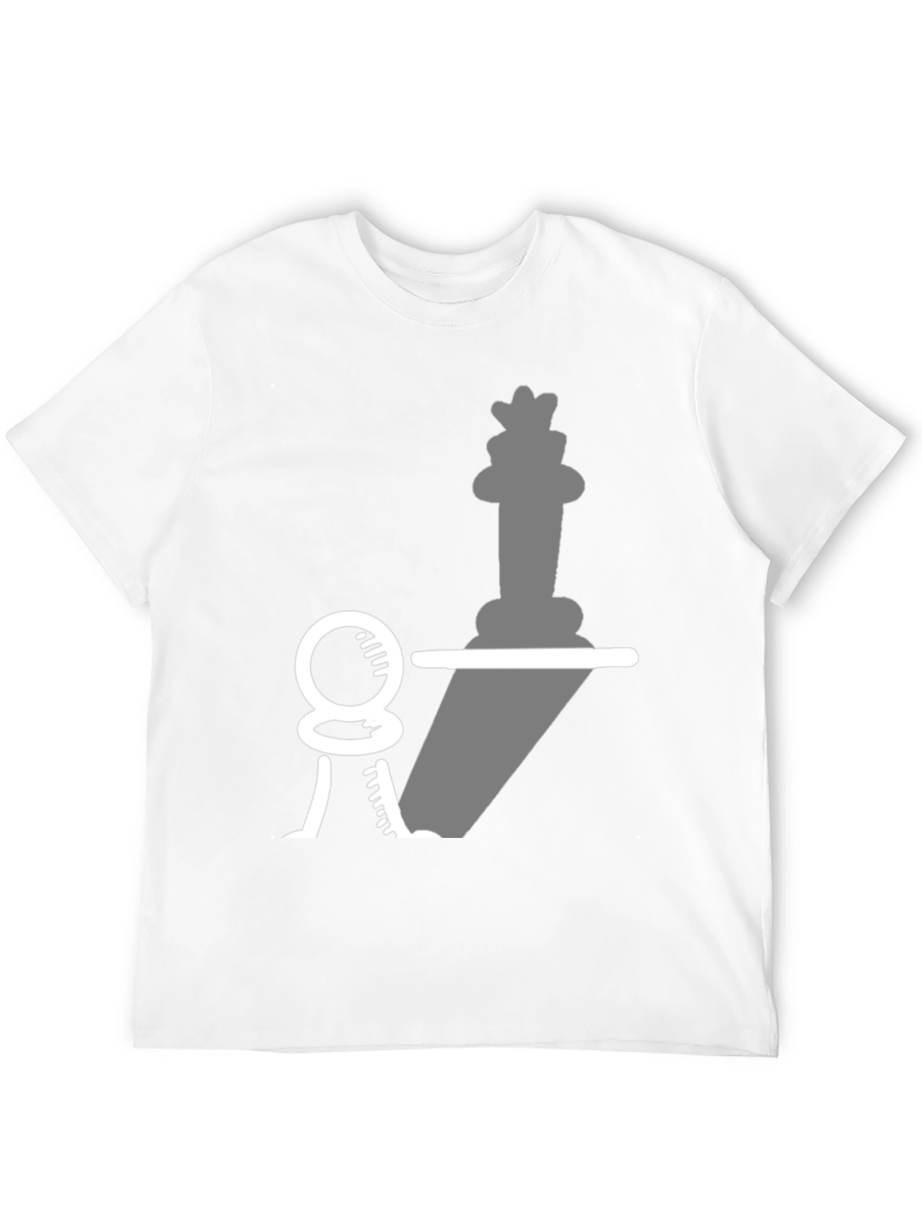 Black Chess Piece Shadow T-Shirt - Pawn to King view 12