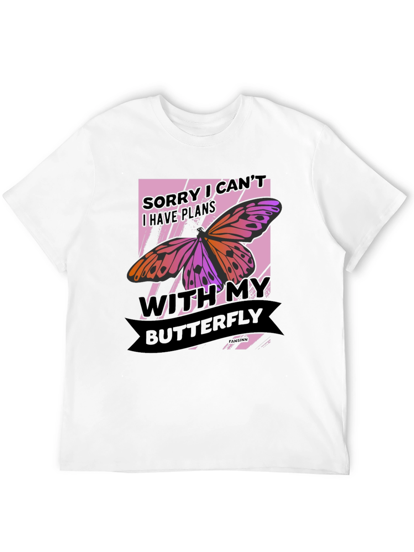 Black Butterfly Graphic Tee - Sorry I Can't view 12