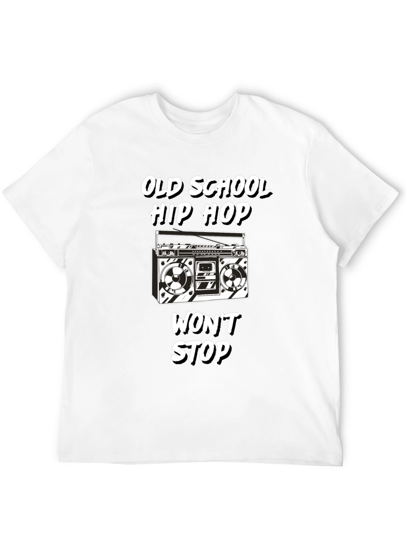 Black Old School Hip Hop Graphic Tee view 12