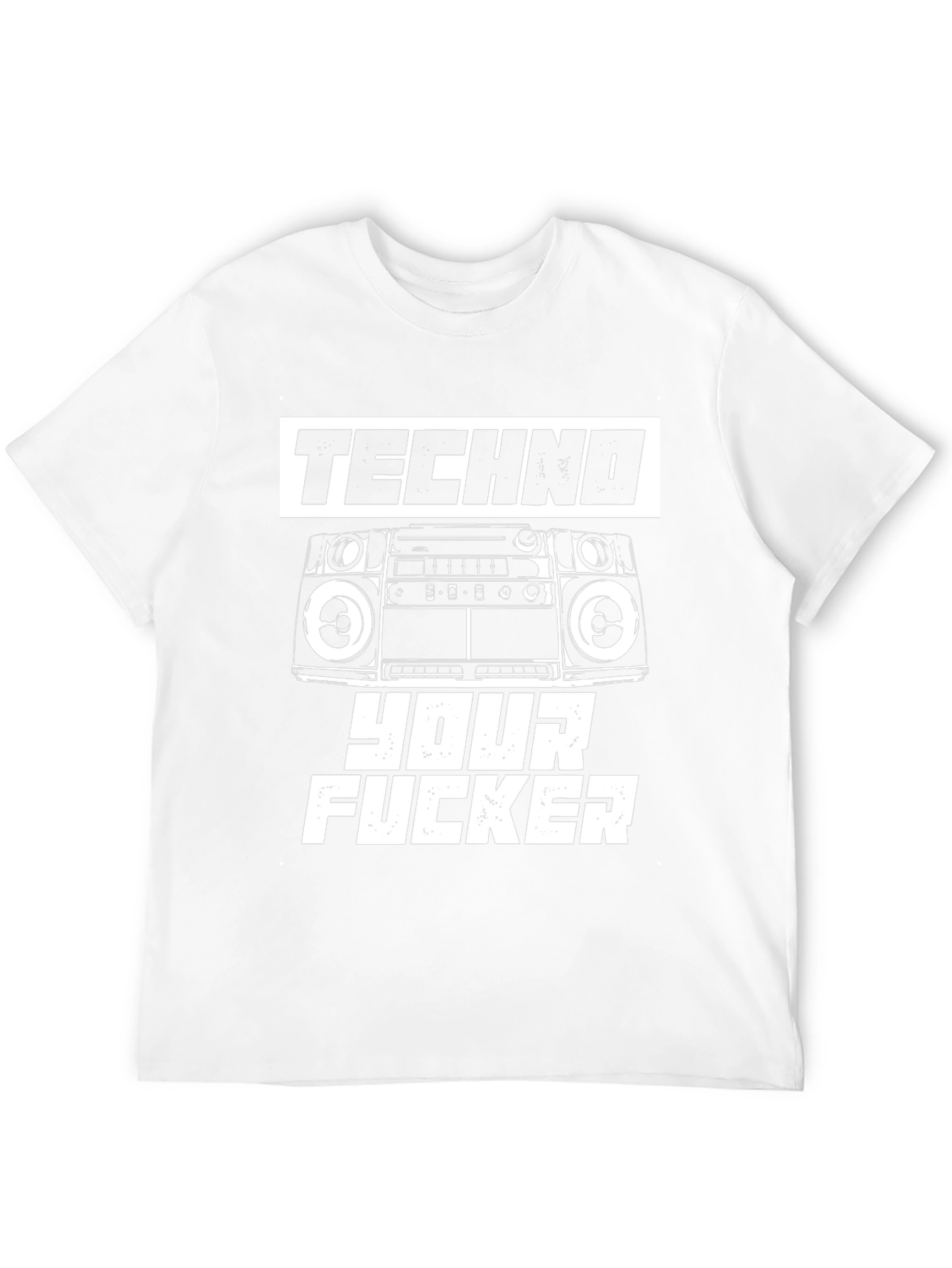 Black Techno Your F*cker Graphic T-Shirt view 12