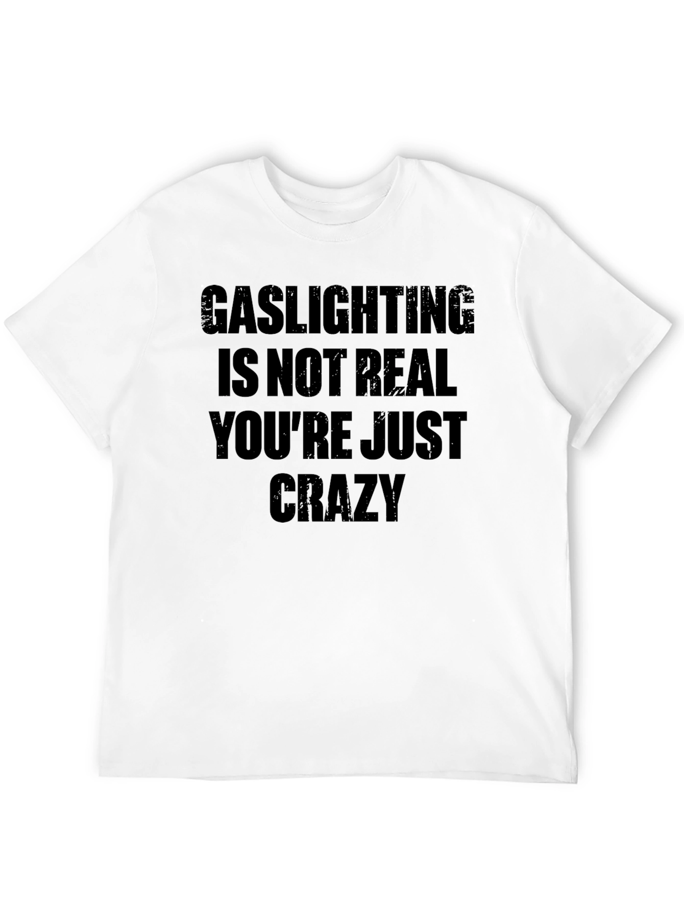 Black Gaslighting Slogan Graphic Tee view 12