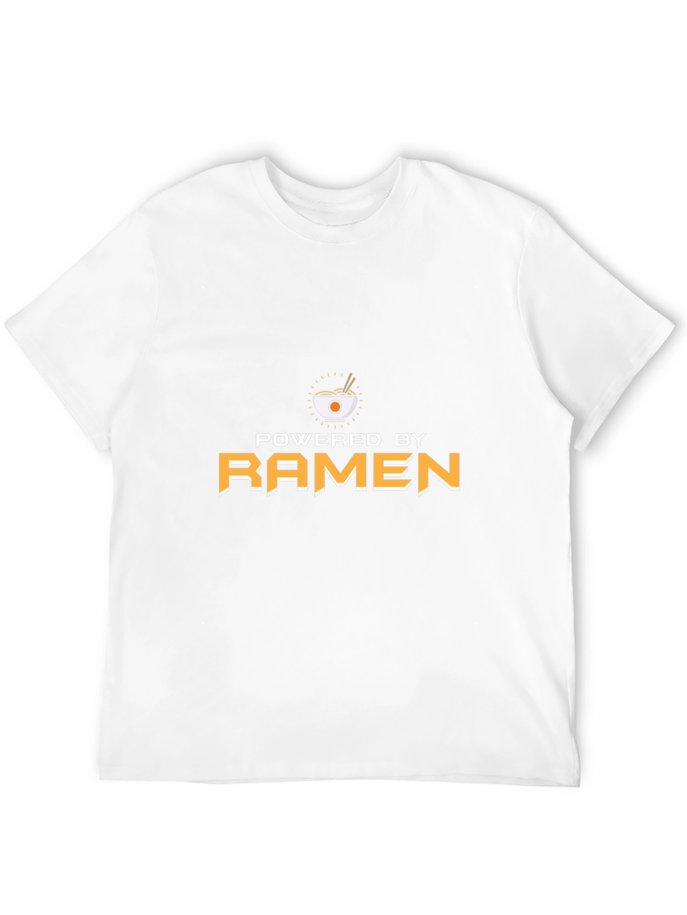 Black Powered by Ramen T-Shirt - Unisex Black Tee view 12