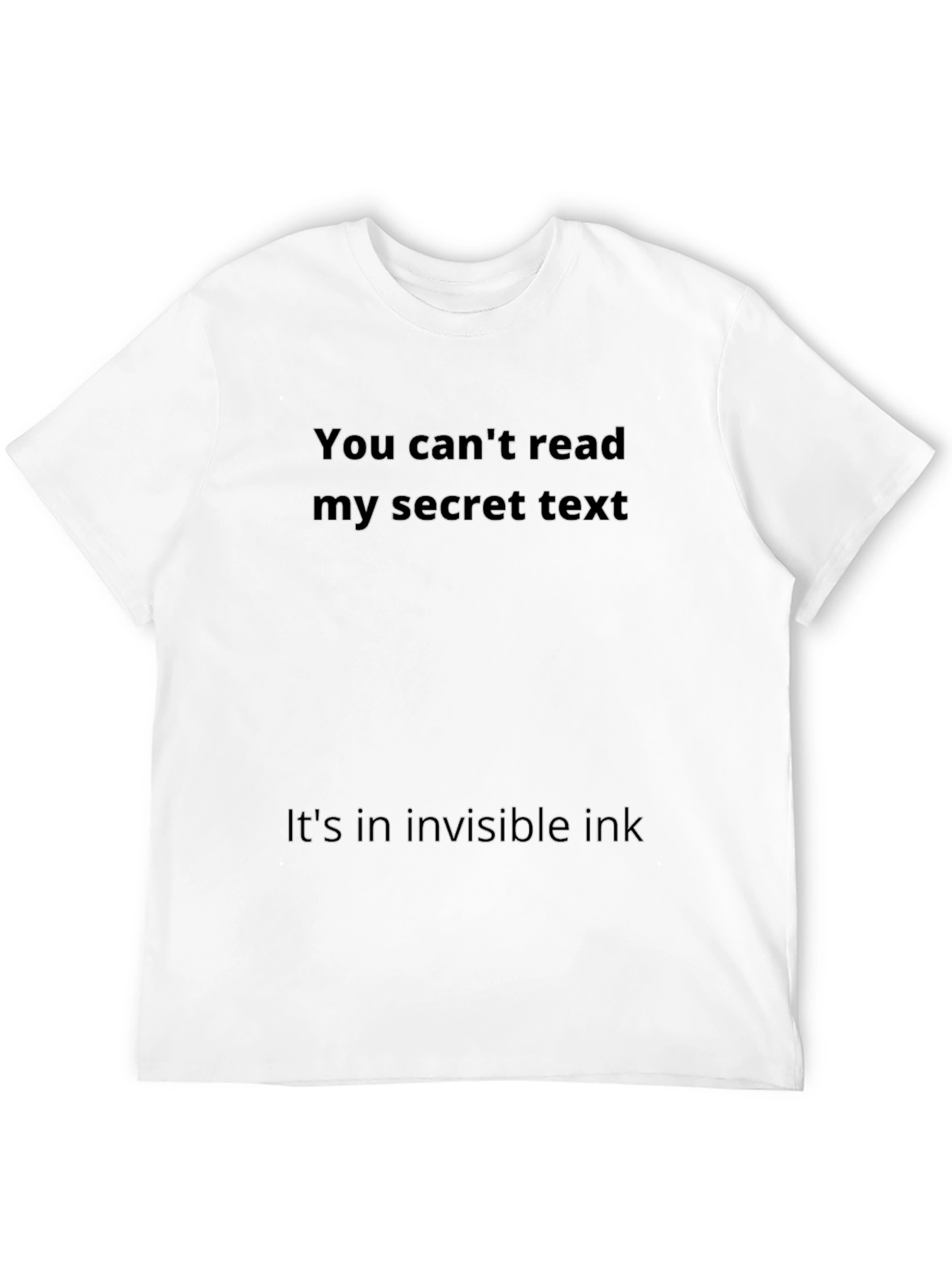 Black Invisible Ink Secret T-Shirt view 12