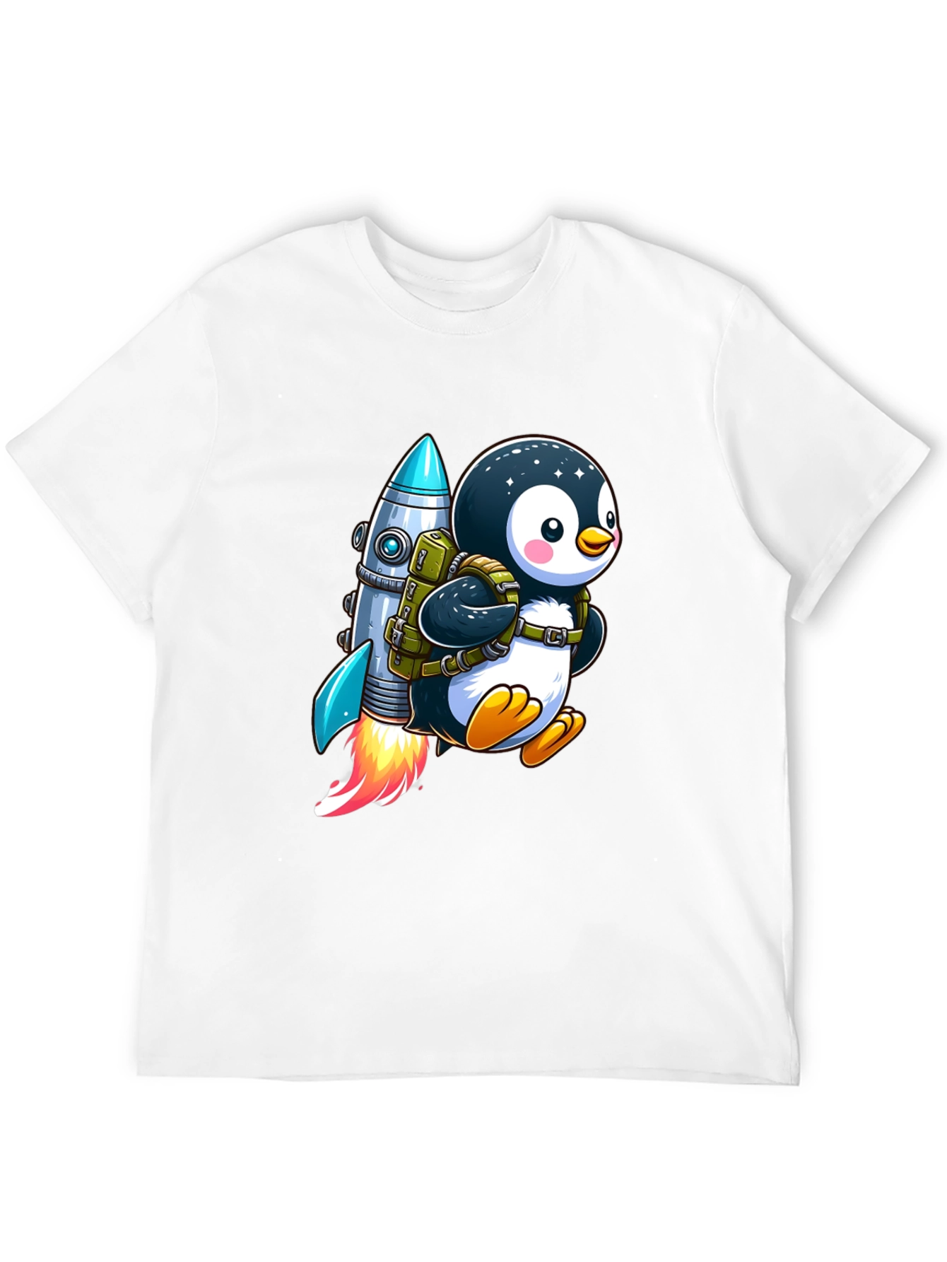 Black Penguin Astronaut T-Shirt view 12