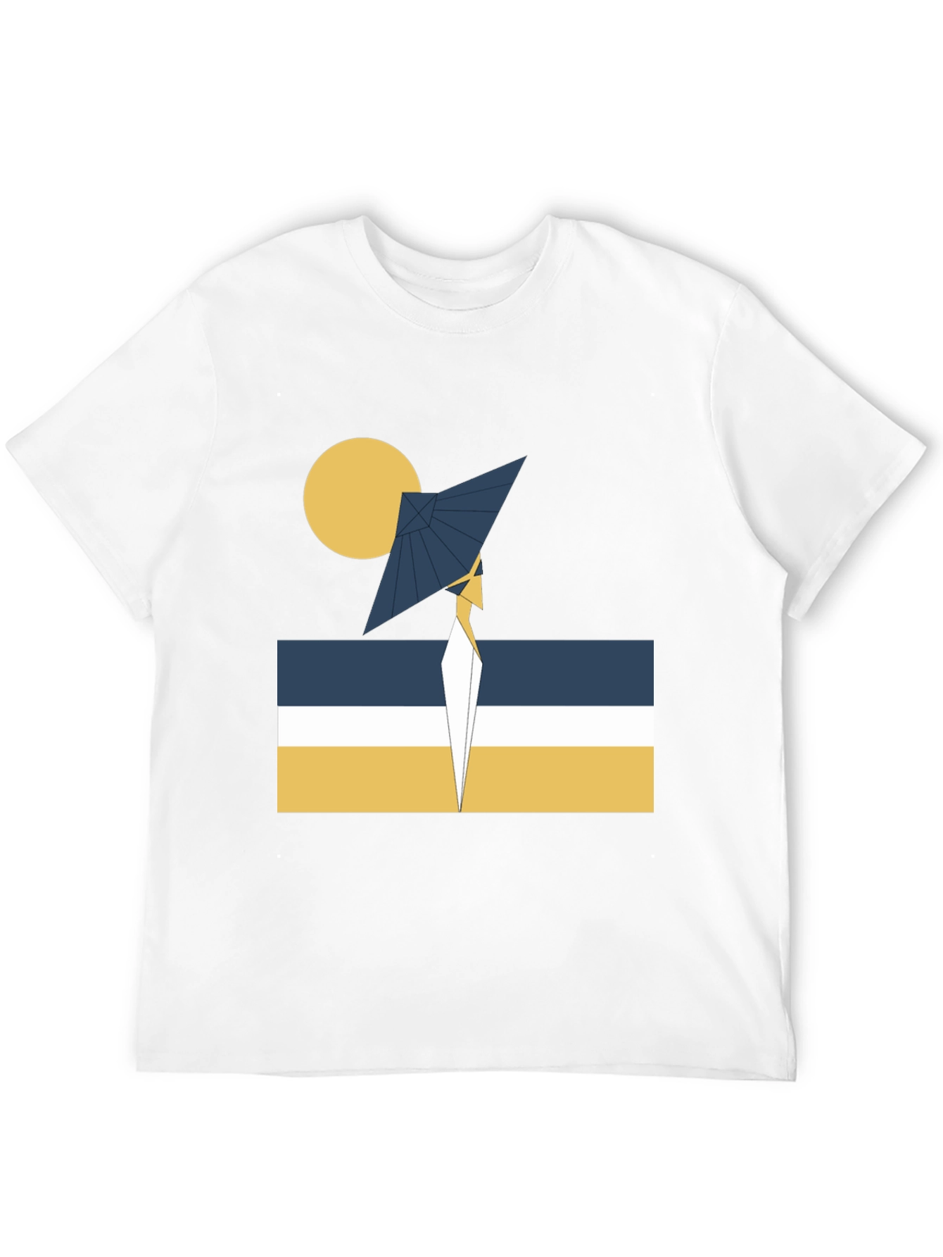 Black Abstract Geometric Graphic Tee - Modern Design view 12