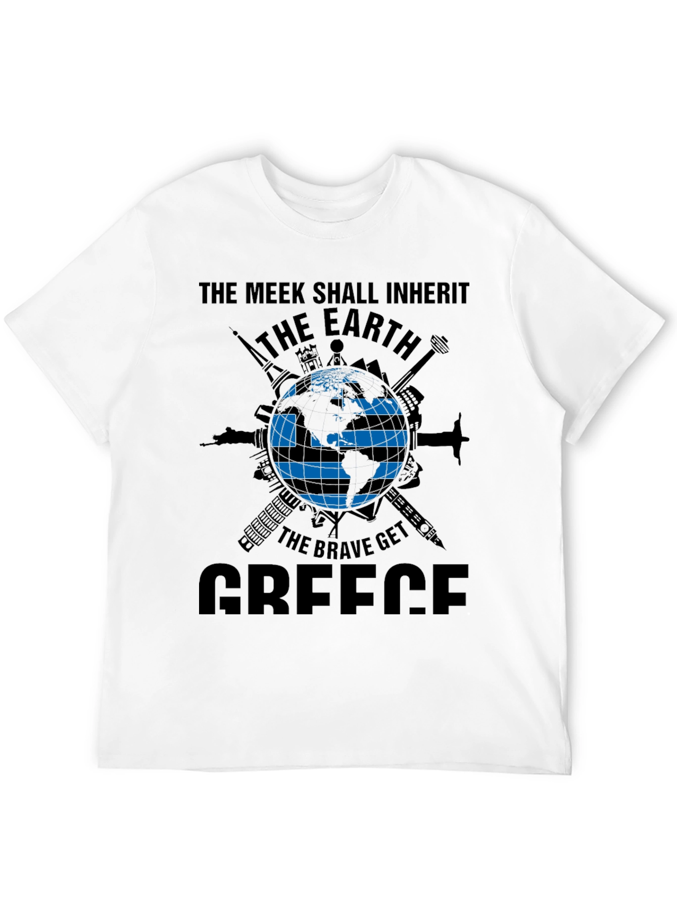Black Greece Earth T-Shirt view 12