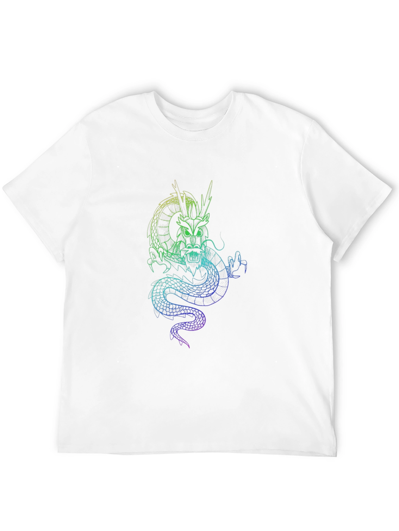 Black Dragon Graphic Black T-Shirt - Unique Neon Design view 12