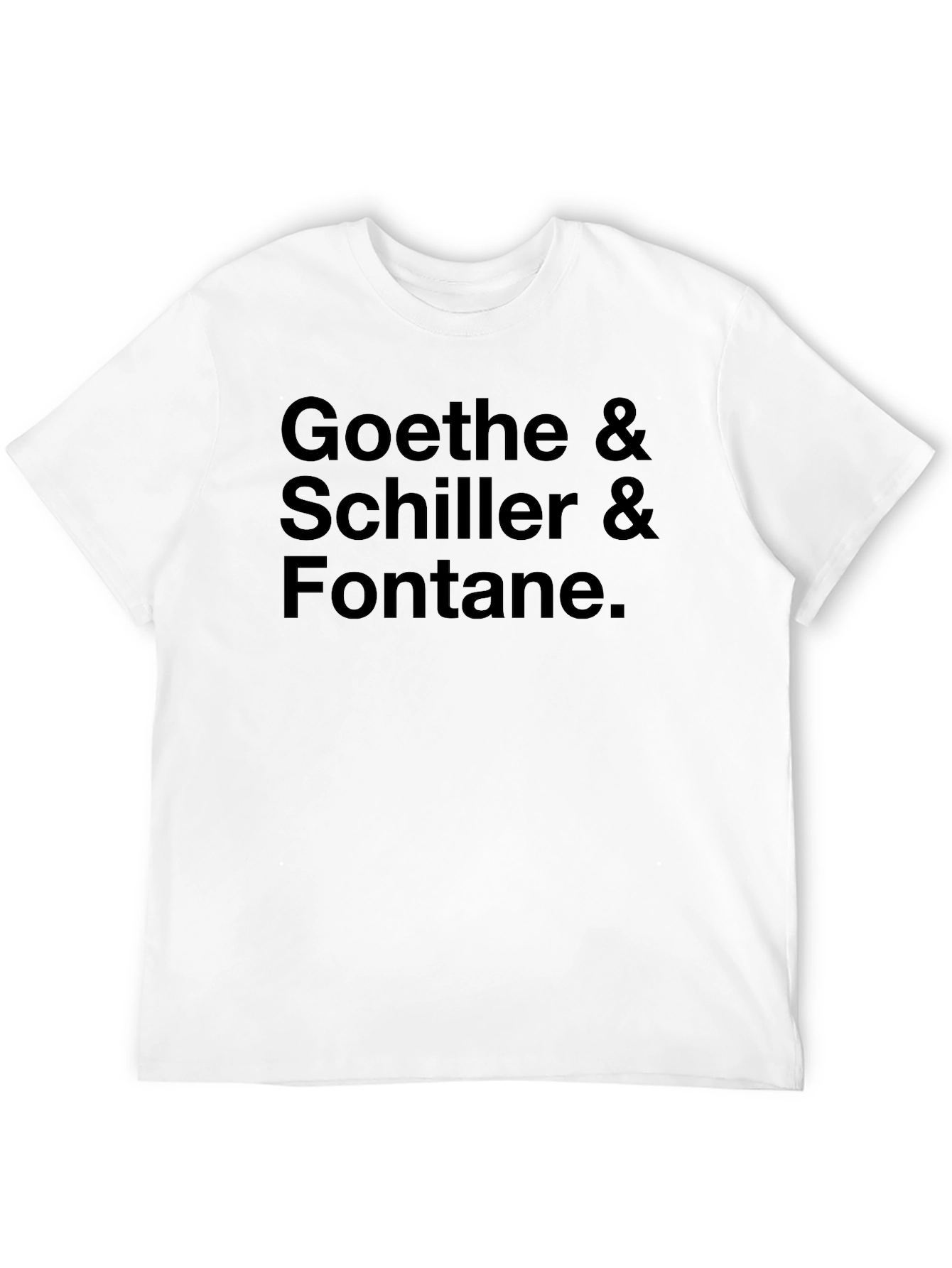 Black Goethe, Schiller, Fontane Black T-Shirt view 12