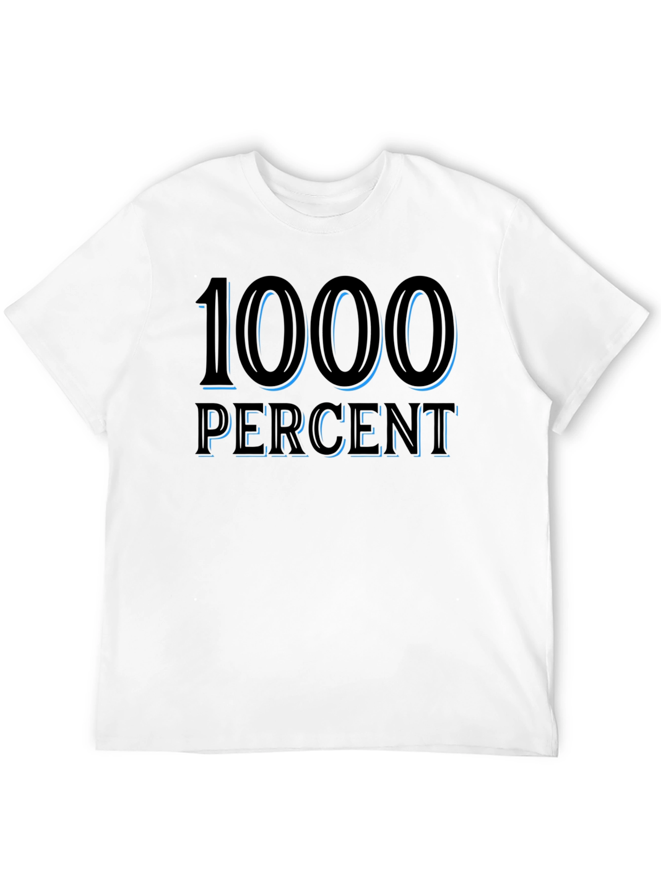 Black 1000 Percent Graphic T-Shirt, Men's Black Tee view 12