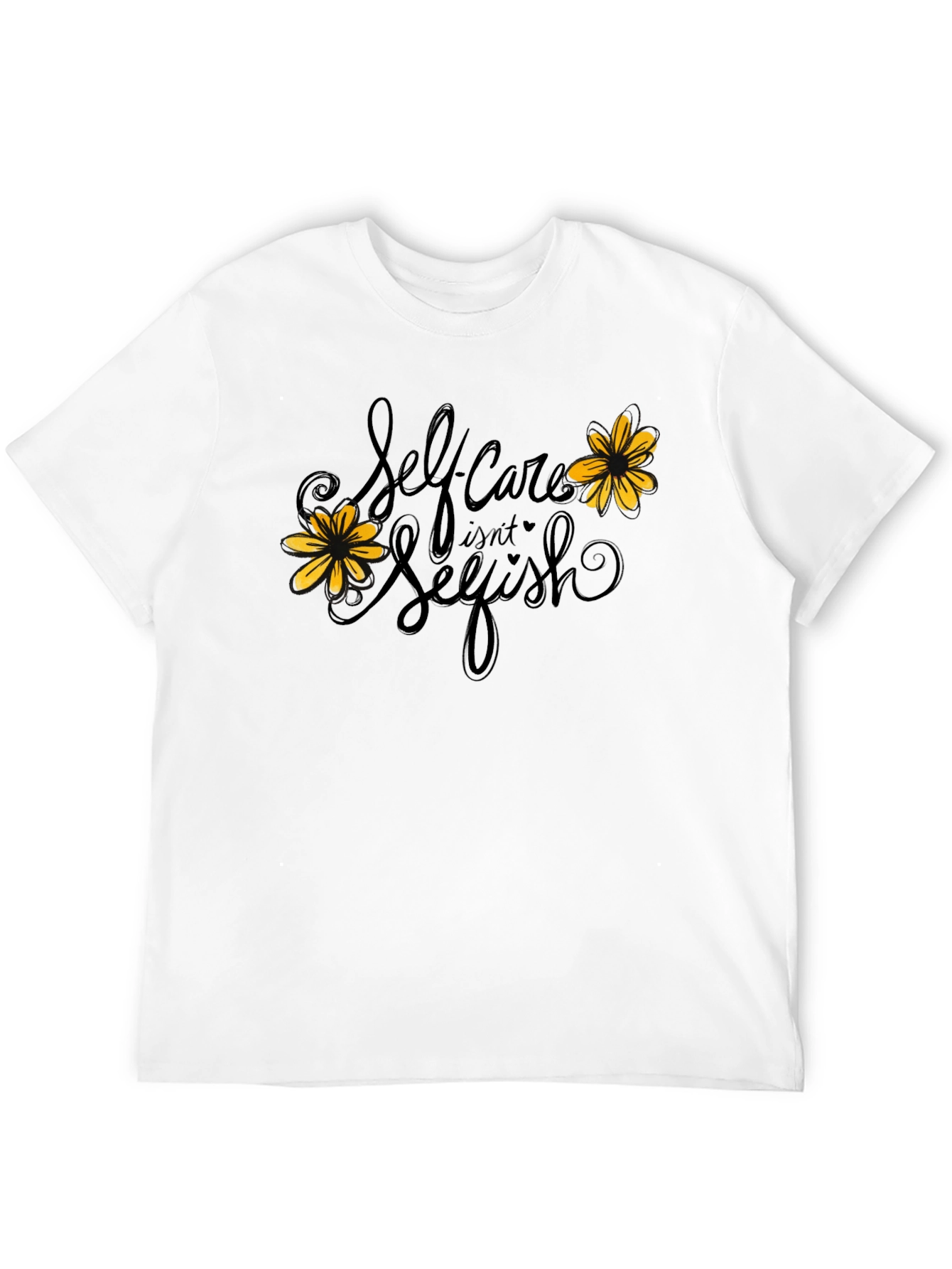 Black Self Care Graphic Tee - Black Cotton Blend view 12