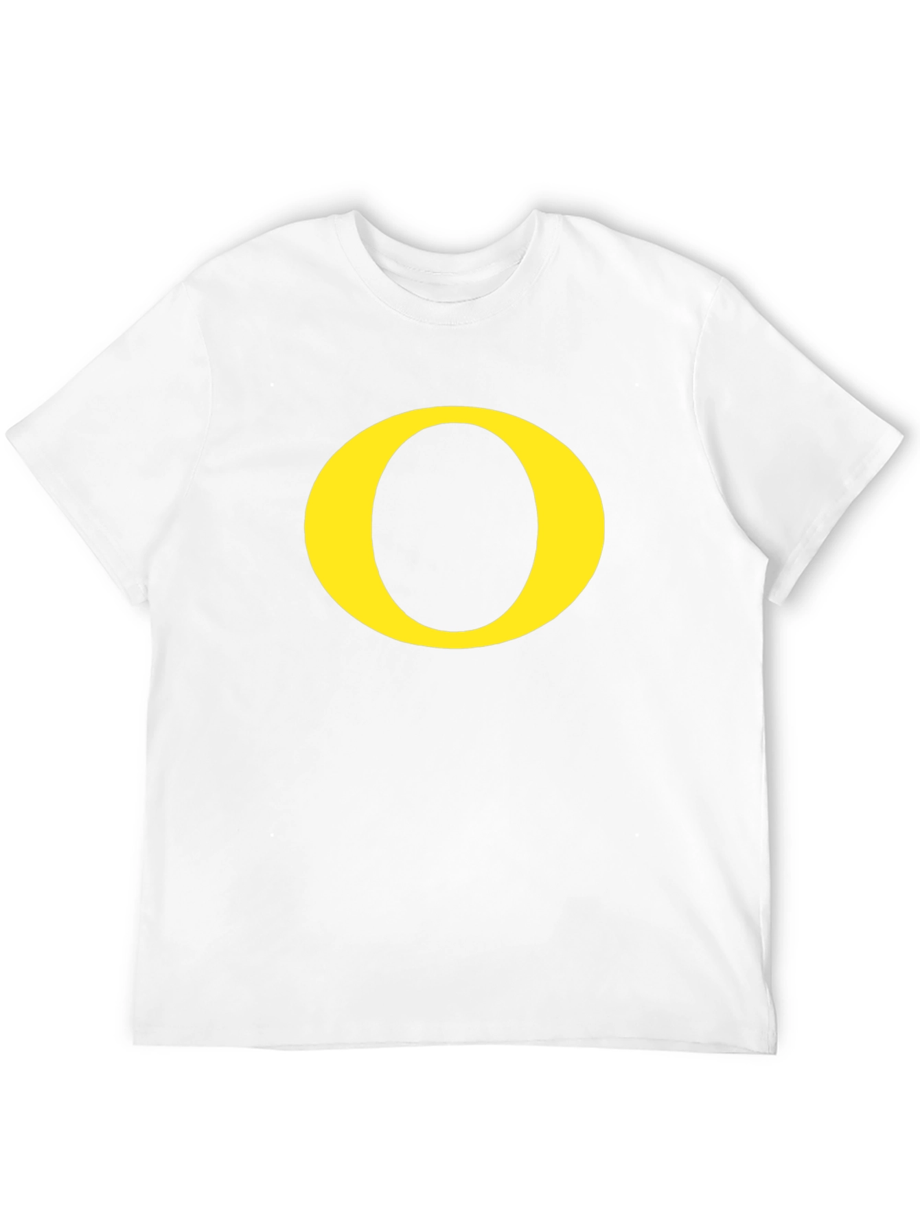 Black Black T-Shirt with Yellow 'O' Graphic view 12