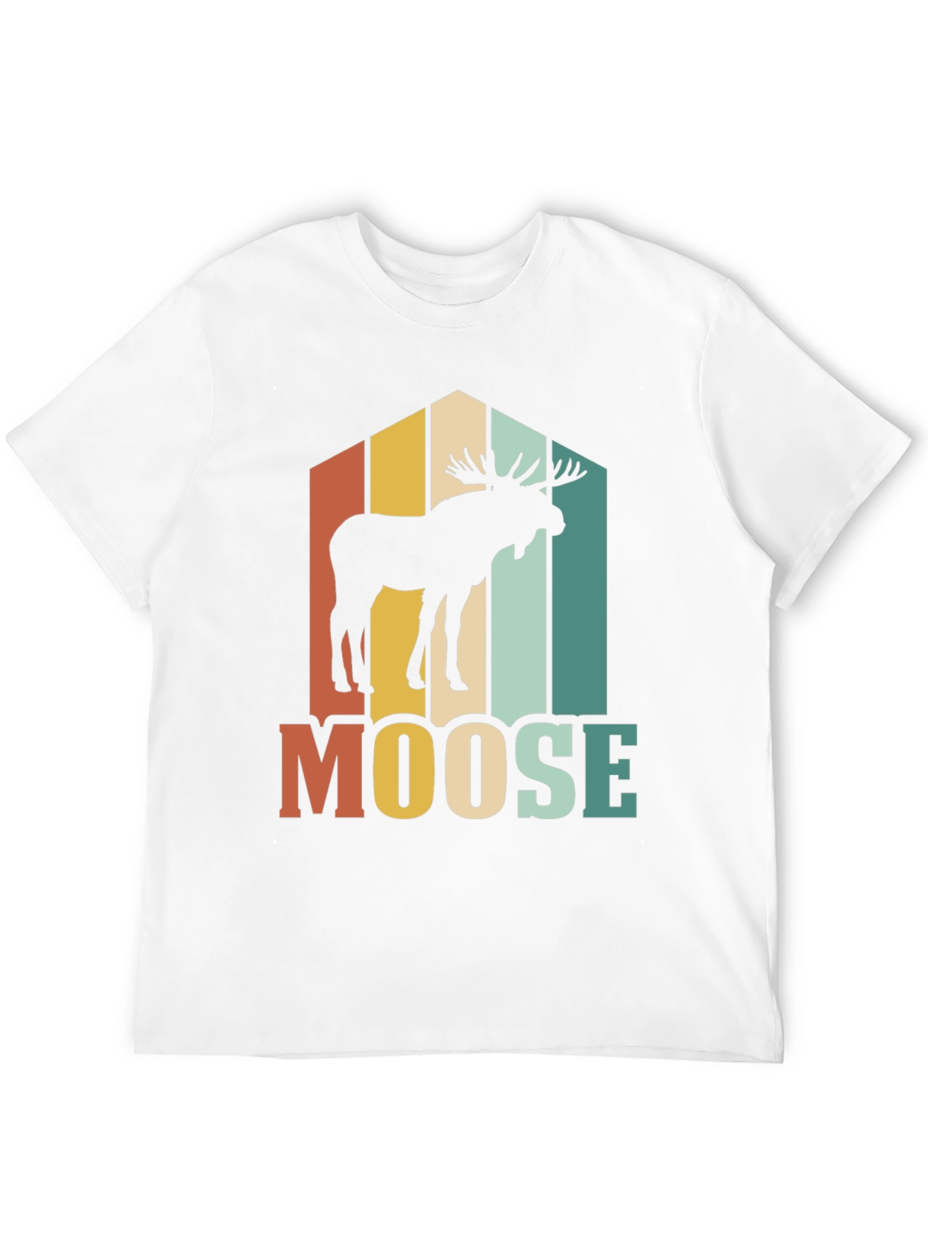 Black Retro Moose Graphic T-Shirt view 12