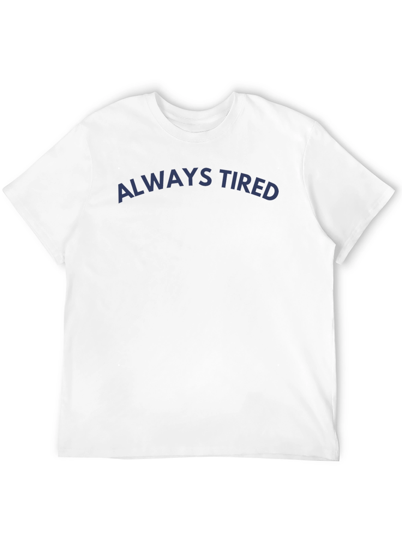 Black Always Tired Graphic T-Shirt - Dark Blue Print view 12