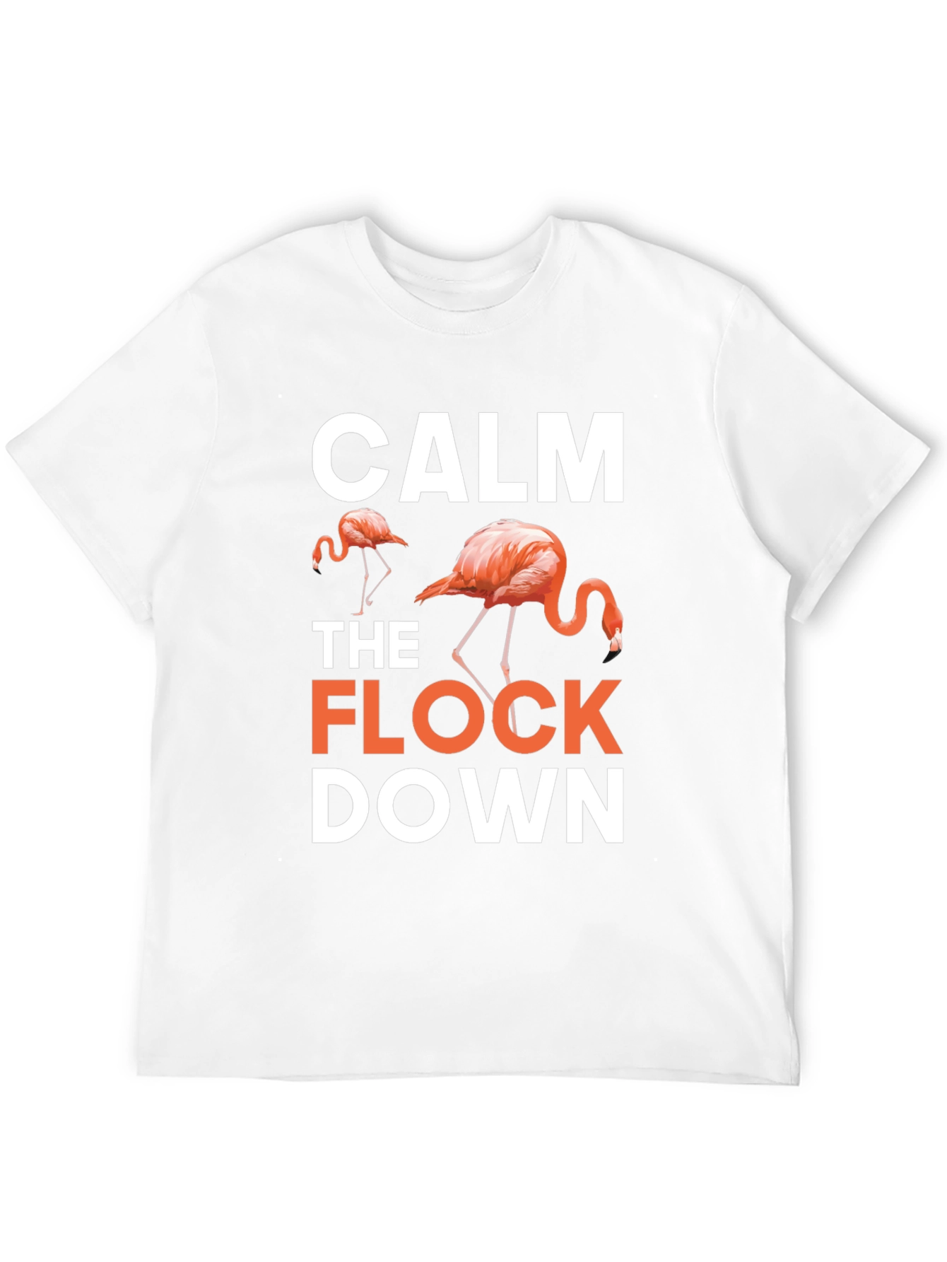 Black Calm The Flock Down Black Graphic T-Shirt view 12