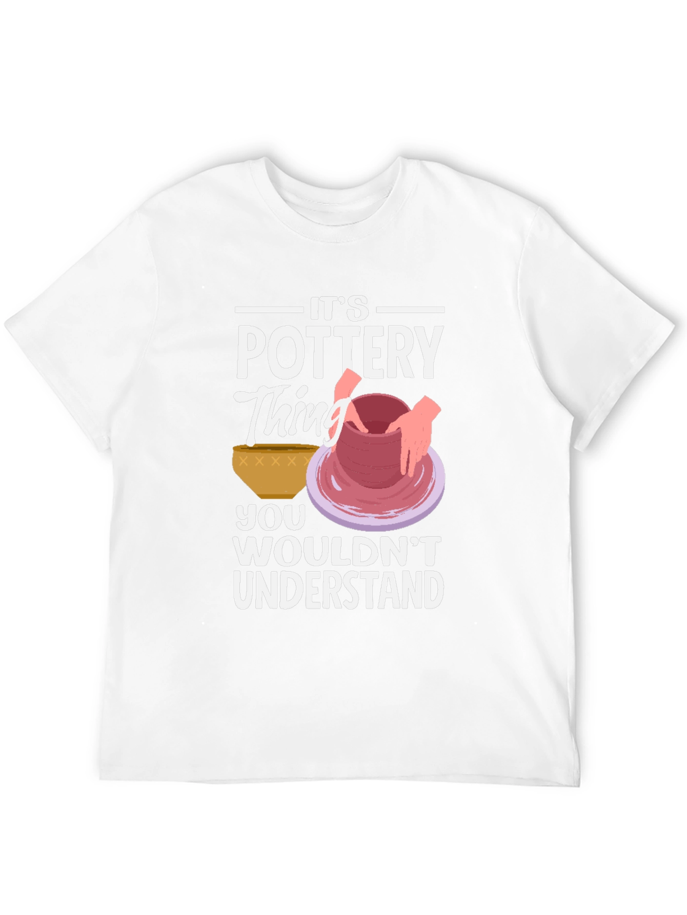Black Pottery Thing Graphic T-Shirt - Unique Hobby Tee view 12
