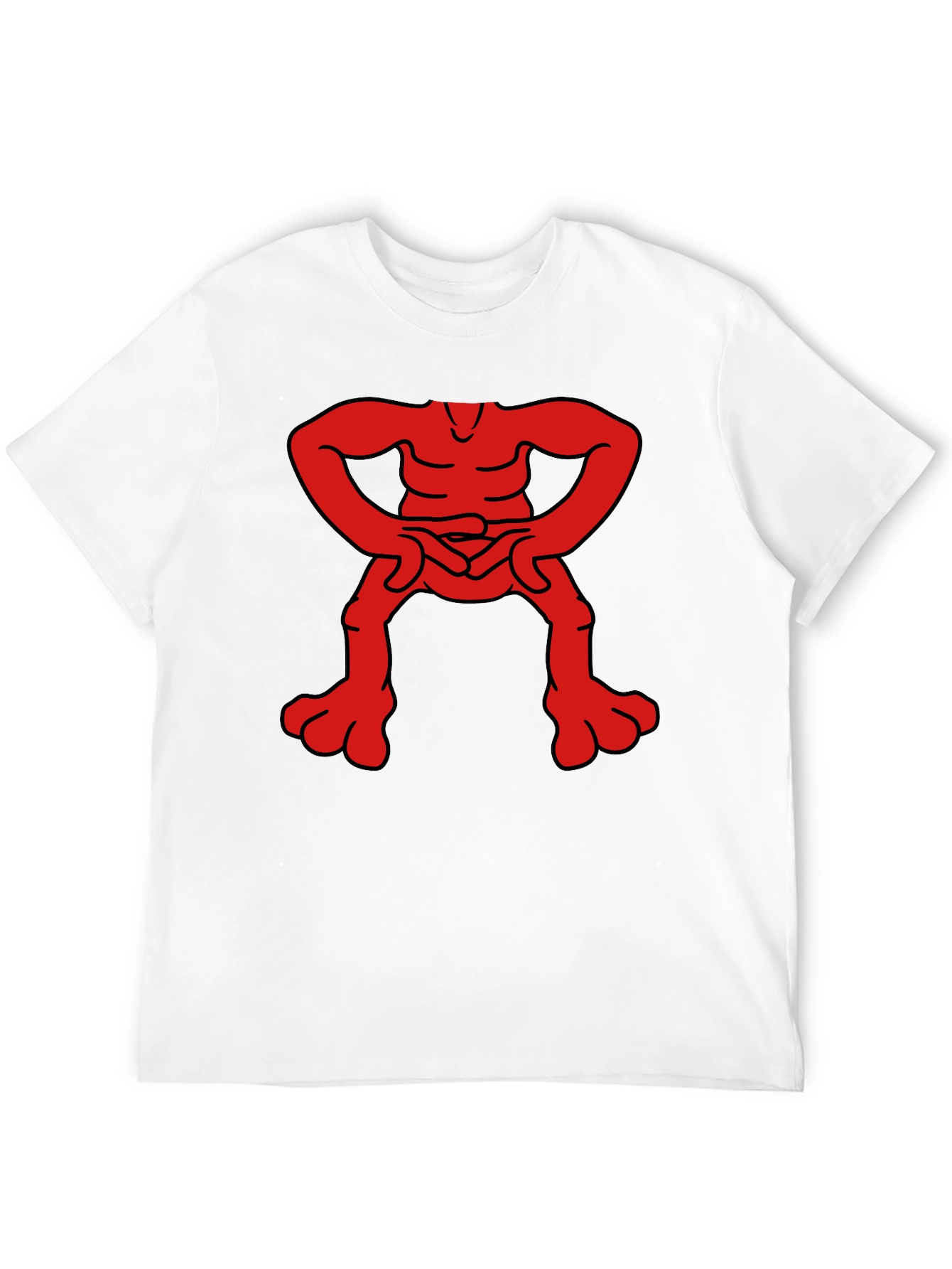 Black Unique Red Figure Graphic Black T-Shirt view 12