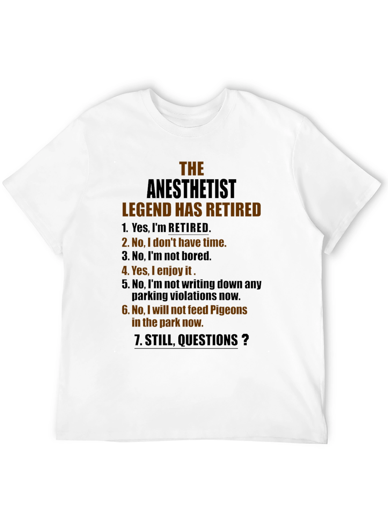 Black Retired Anesthetist Legend Graphic T-Shirt view 12
