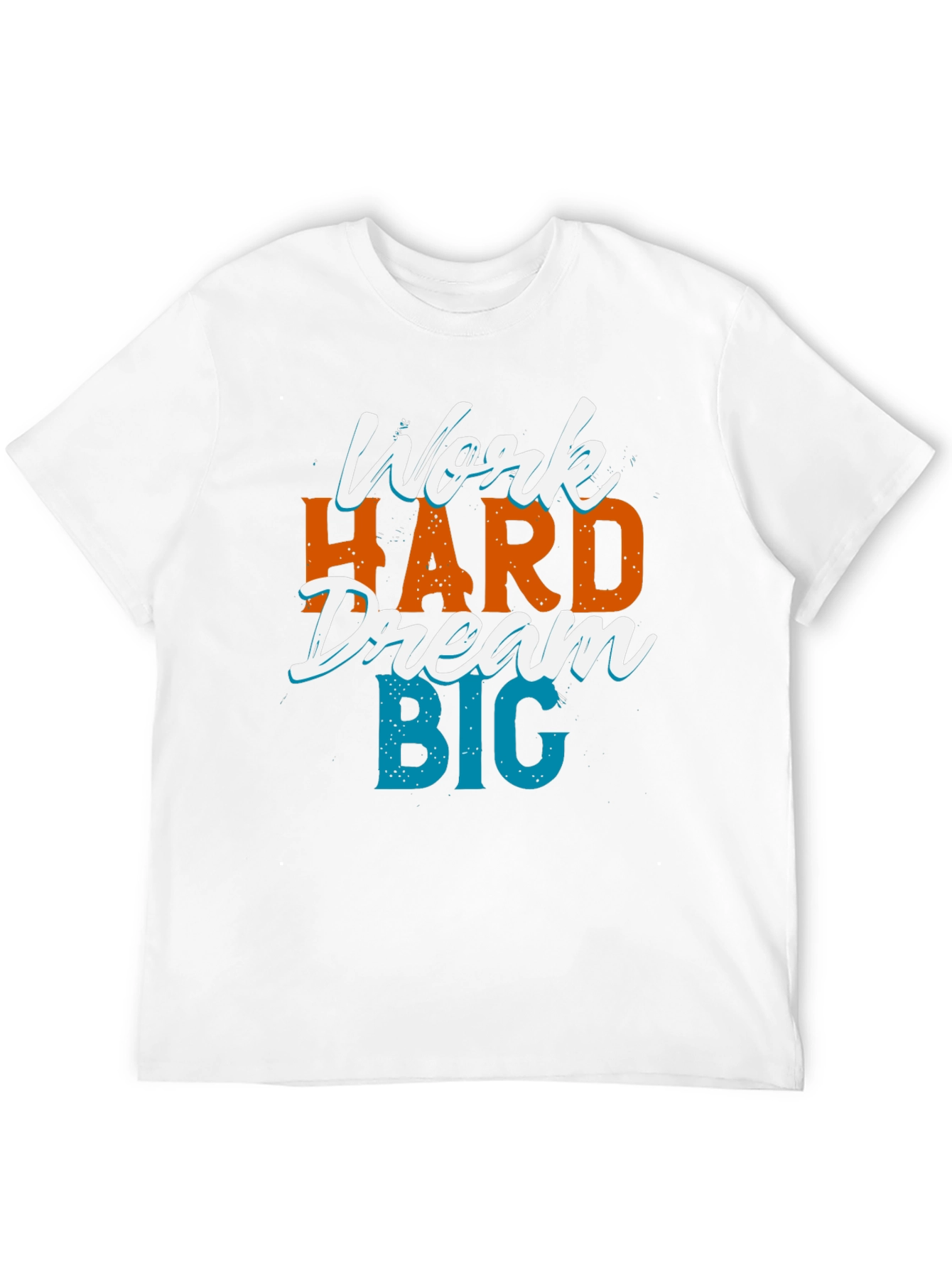 Black Motivational Work Hard Dream Big Black T-Shirt view 12