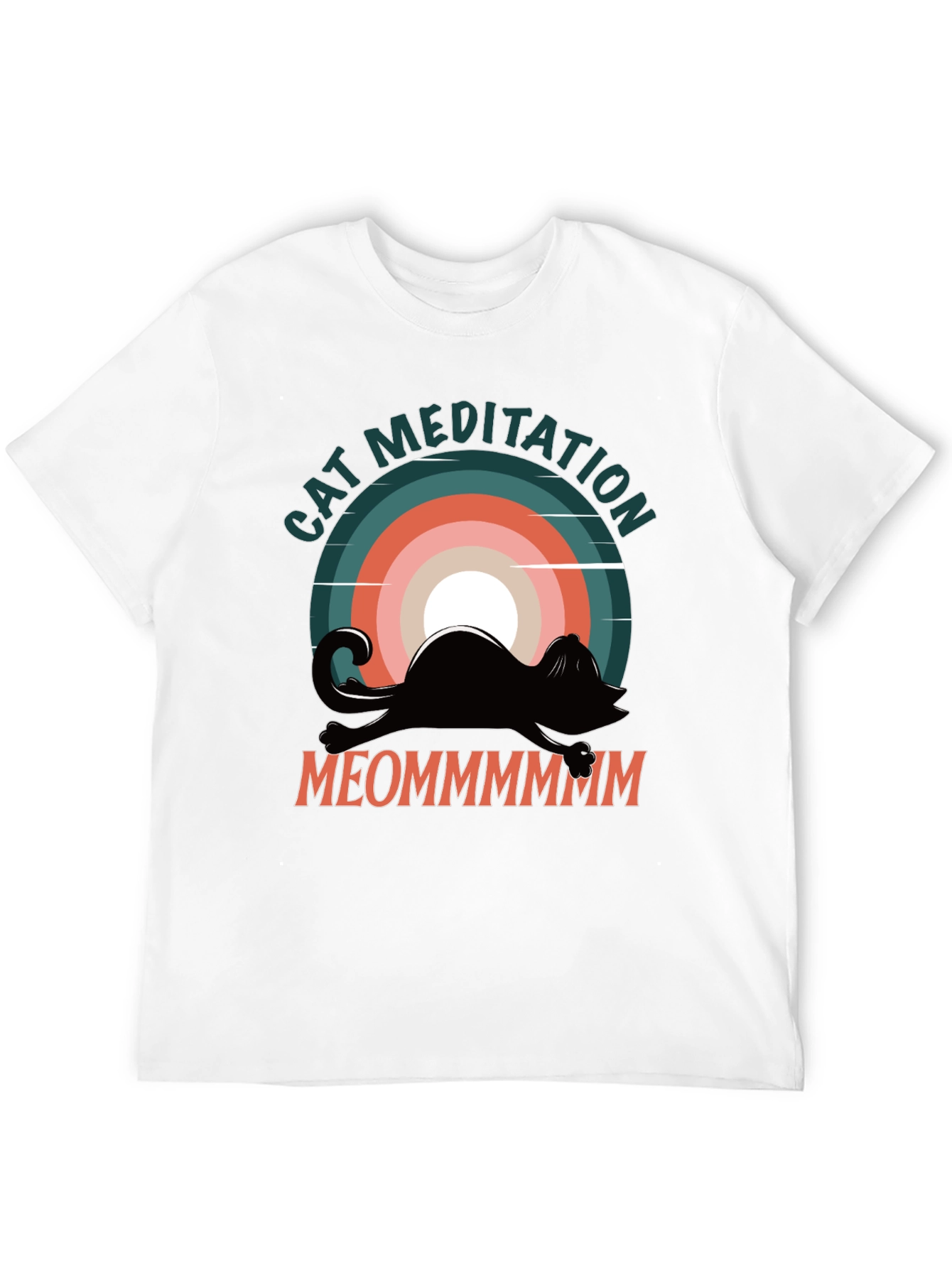 Black Cat Meditation Graphic Tee - Relaxed Fit view 12