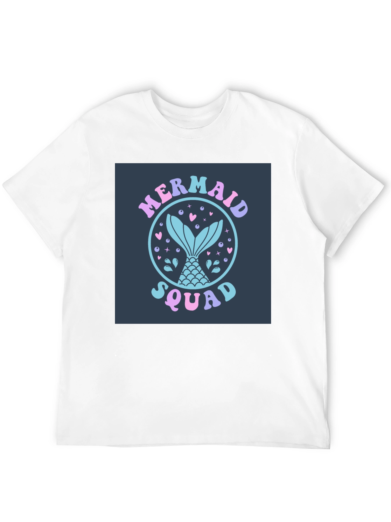 Black Mermaid Squad Graphic Tee - Black Cotton Blend view 12