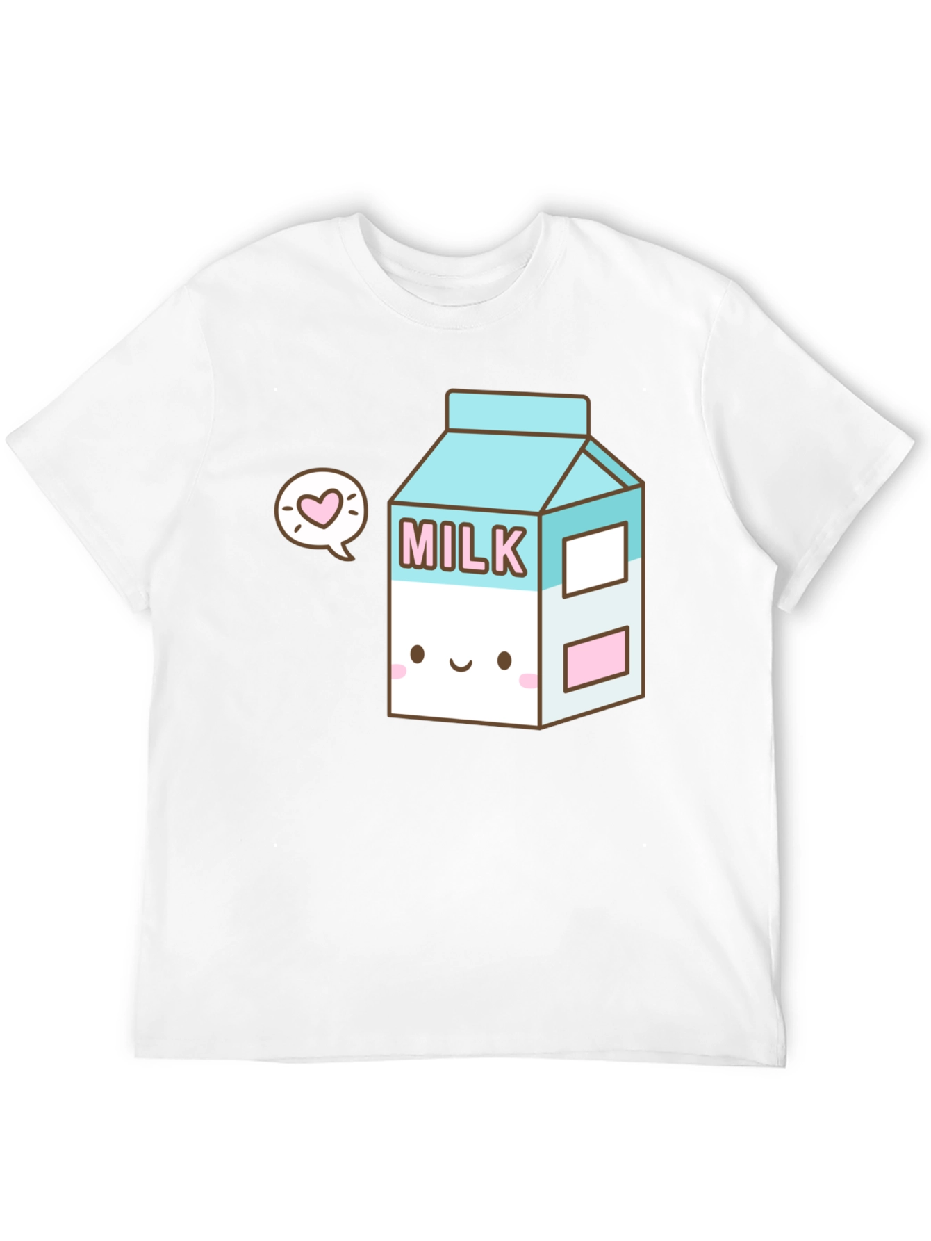 Black Kawaii Milk Carton T-Shirt - Cute & Unique Design view 12