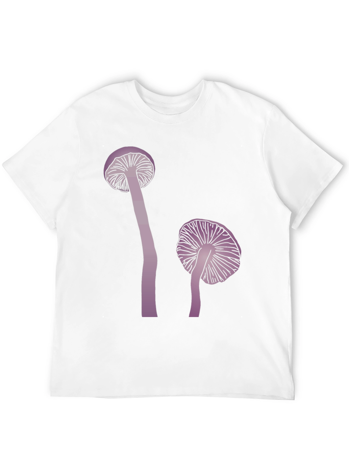 Black Mushroom Print Tee - Black Cotton Blend view 12