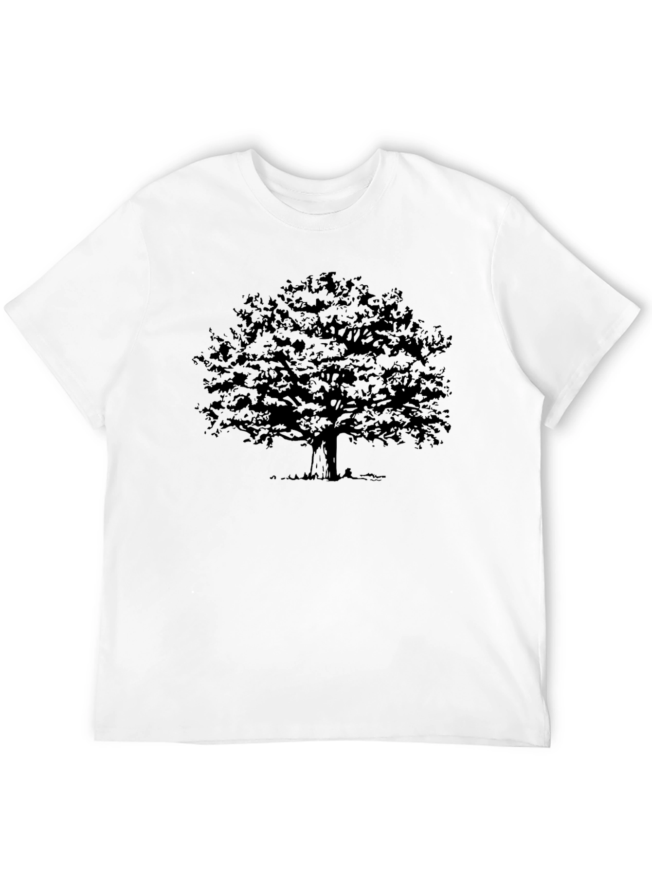 Black Men's Black Tree Graphic T-Shirt view 12