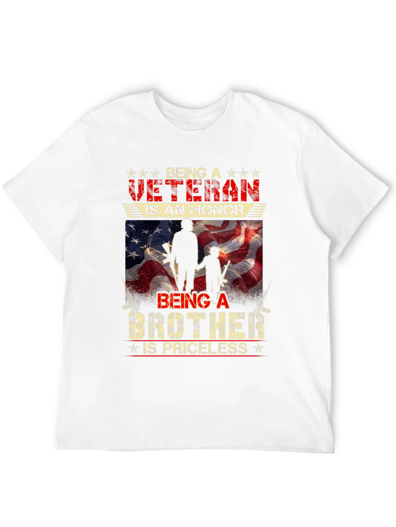 Black Veteran Brother T-Shirt - Honor Priceless Graphic Tee view 12