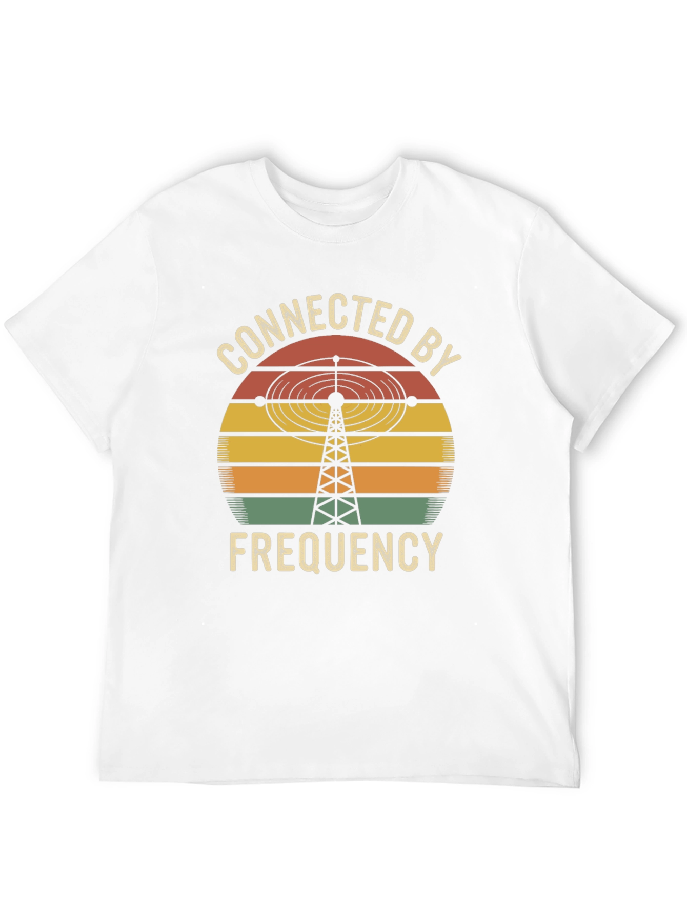 Black Connected by Frequency Retro T-Shirt view 12