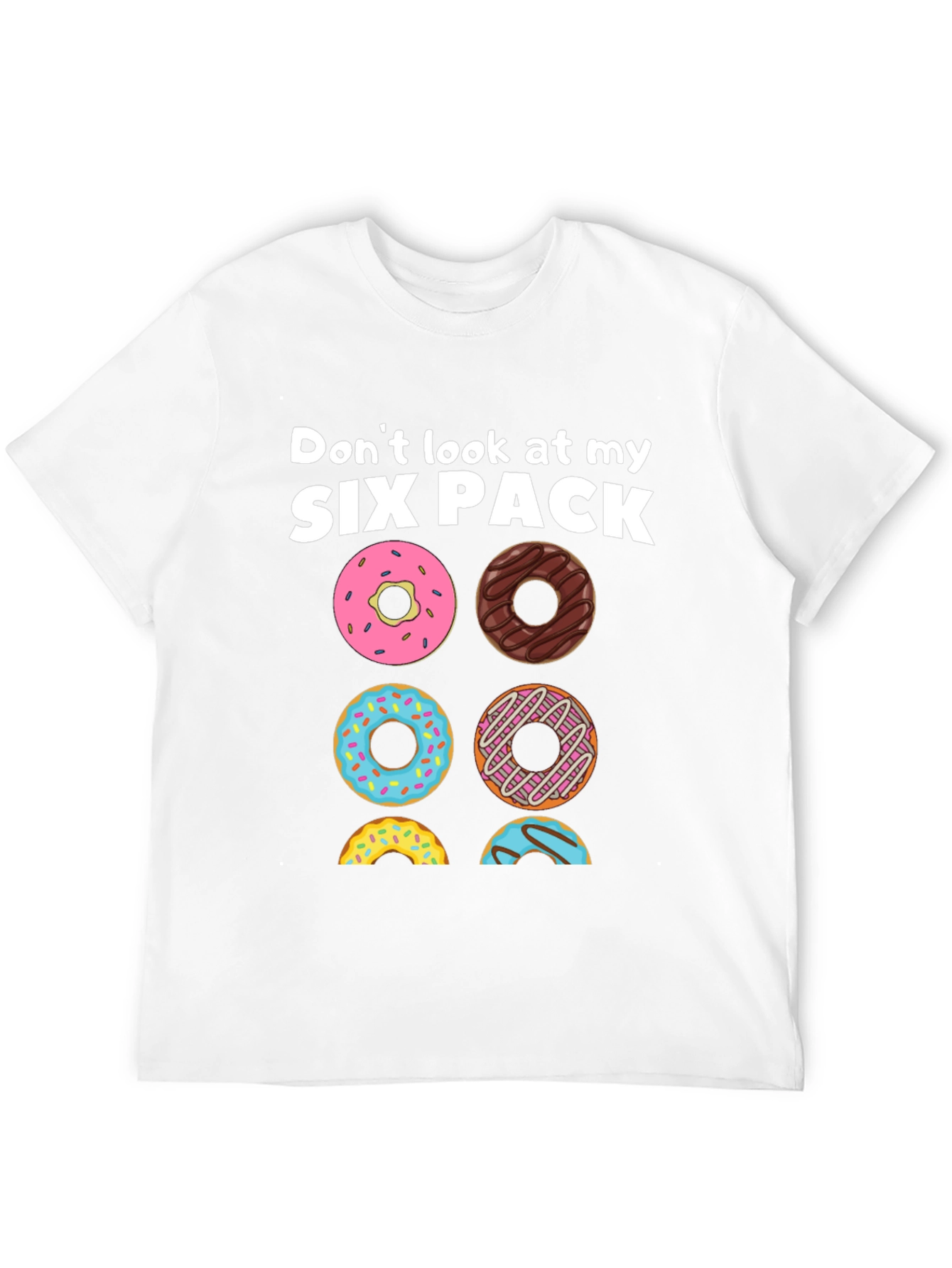 Black Six Pack Donuts Graphic Tee - Funny Foodie T-Shirt view 12