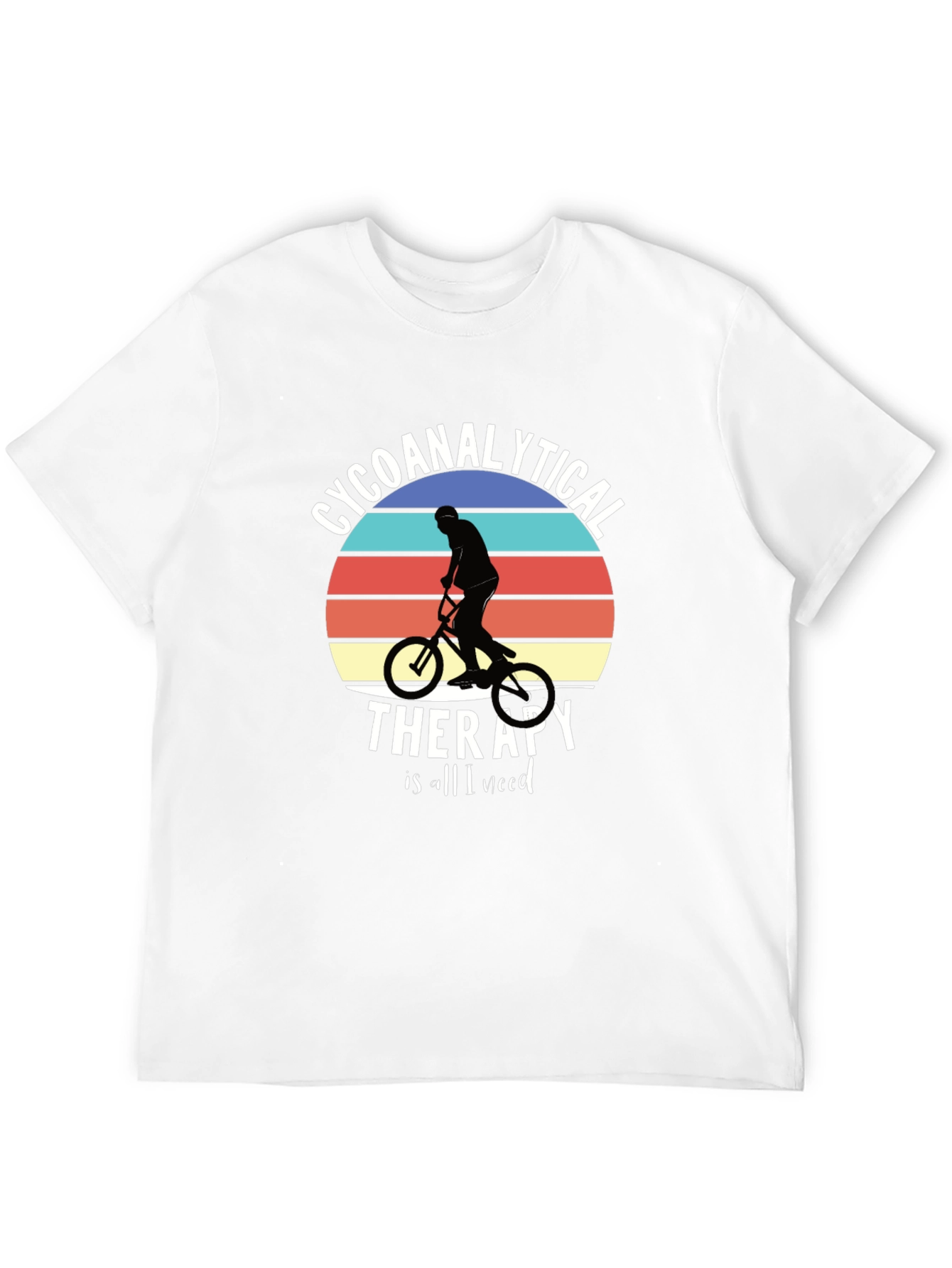Black Psychoanalytical Therapy Biking T-Shirt view 12