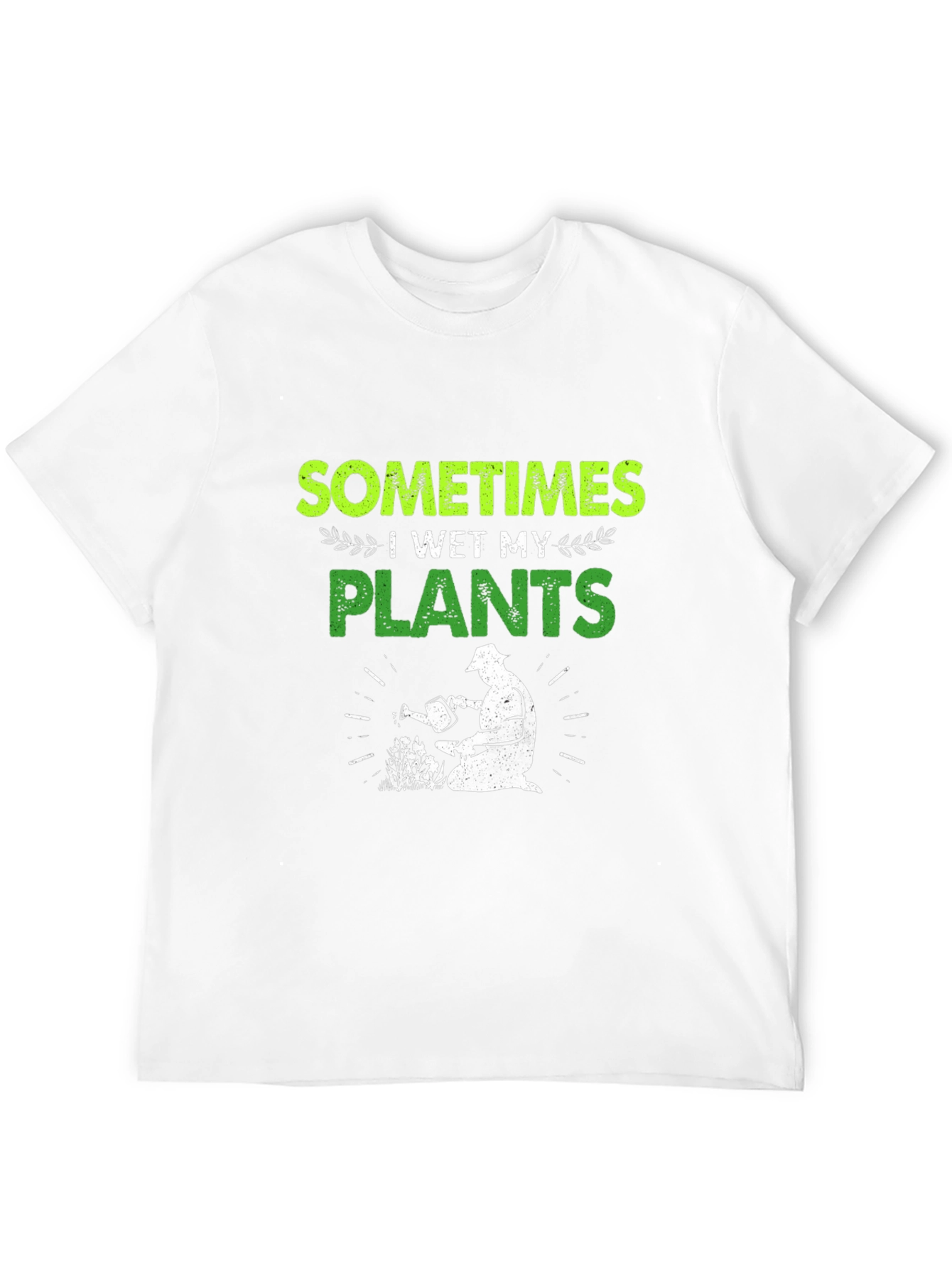 Black Funny Gardener T-Shirt - I Wet My Plants Tee view 12