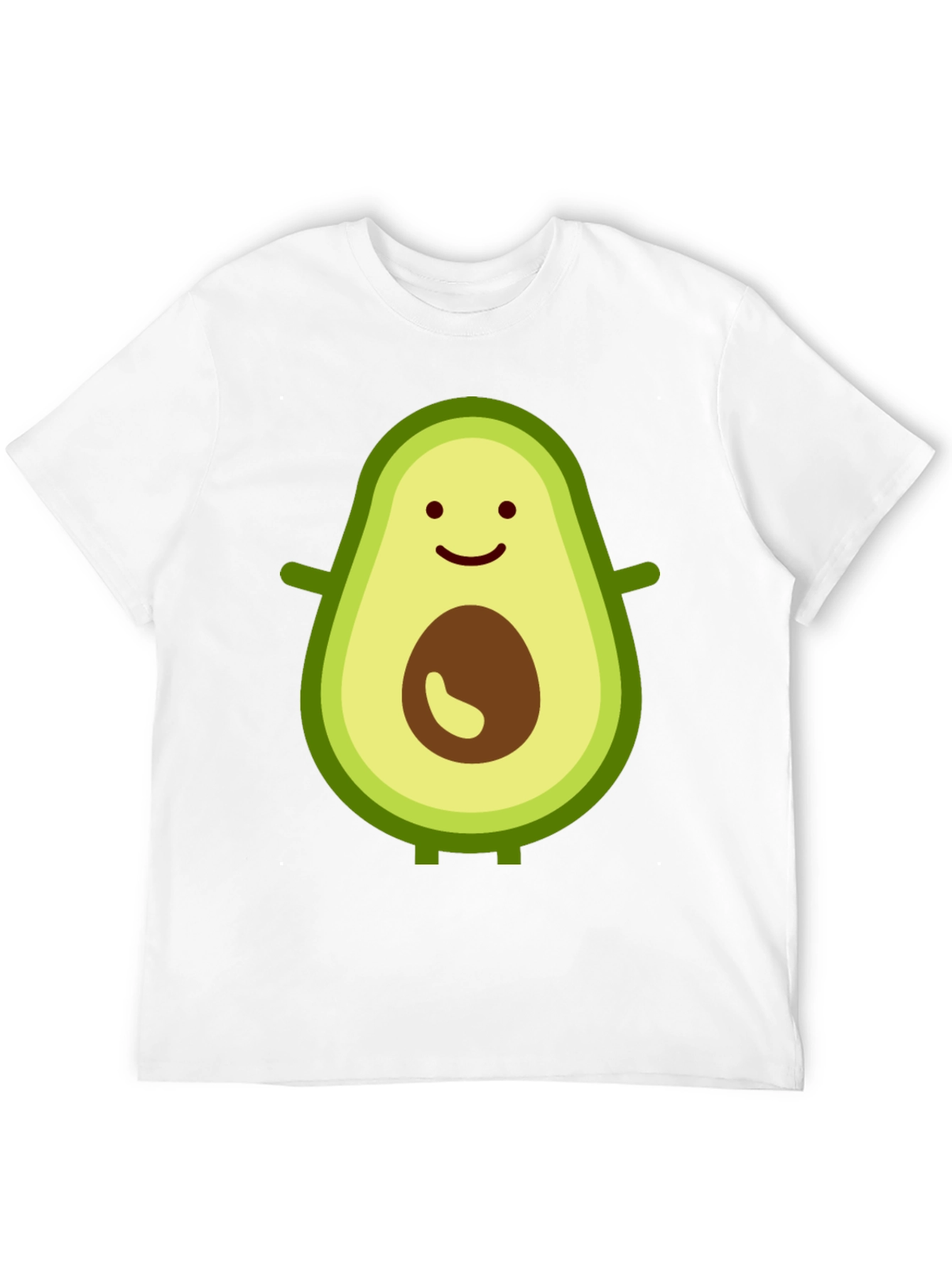 Funny Avocado Graphic Print Black Tee - 12