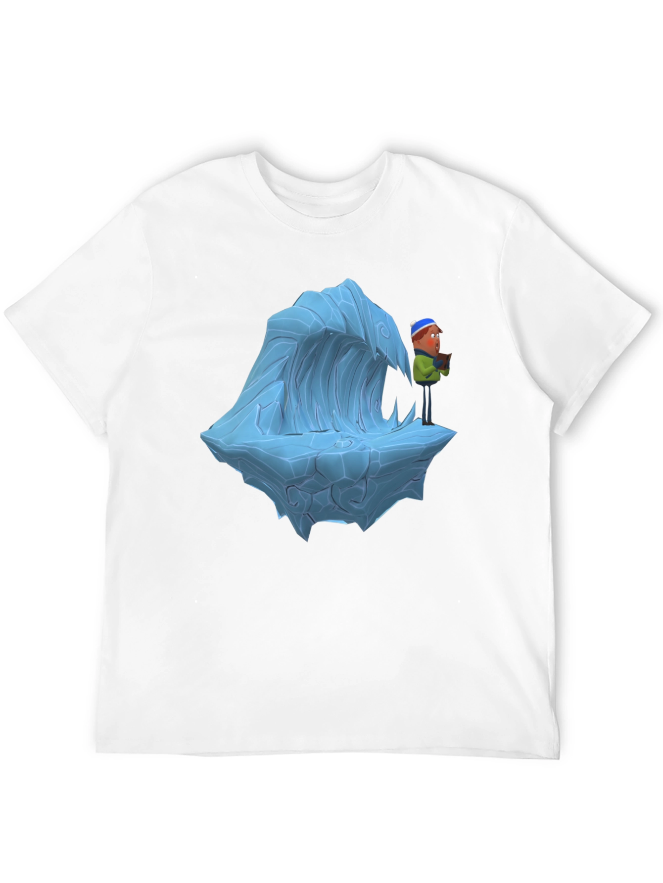 Black Cartoon Ice Wave T-Shirt view 12