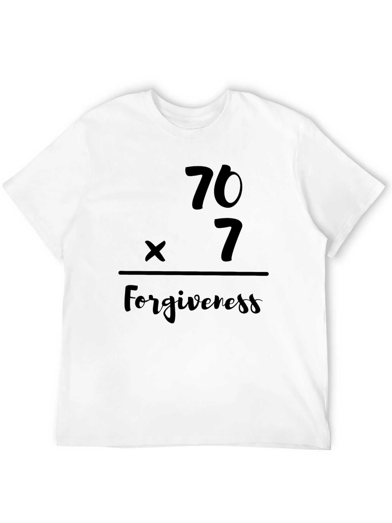 Black Forgiveness T-Shirt - Math Humor Graphic Tee view 12