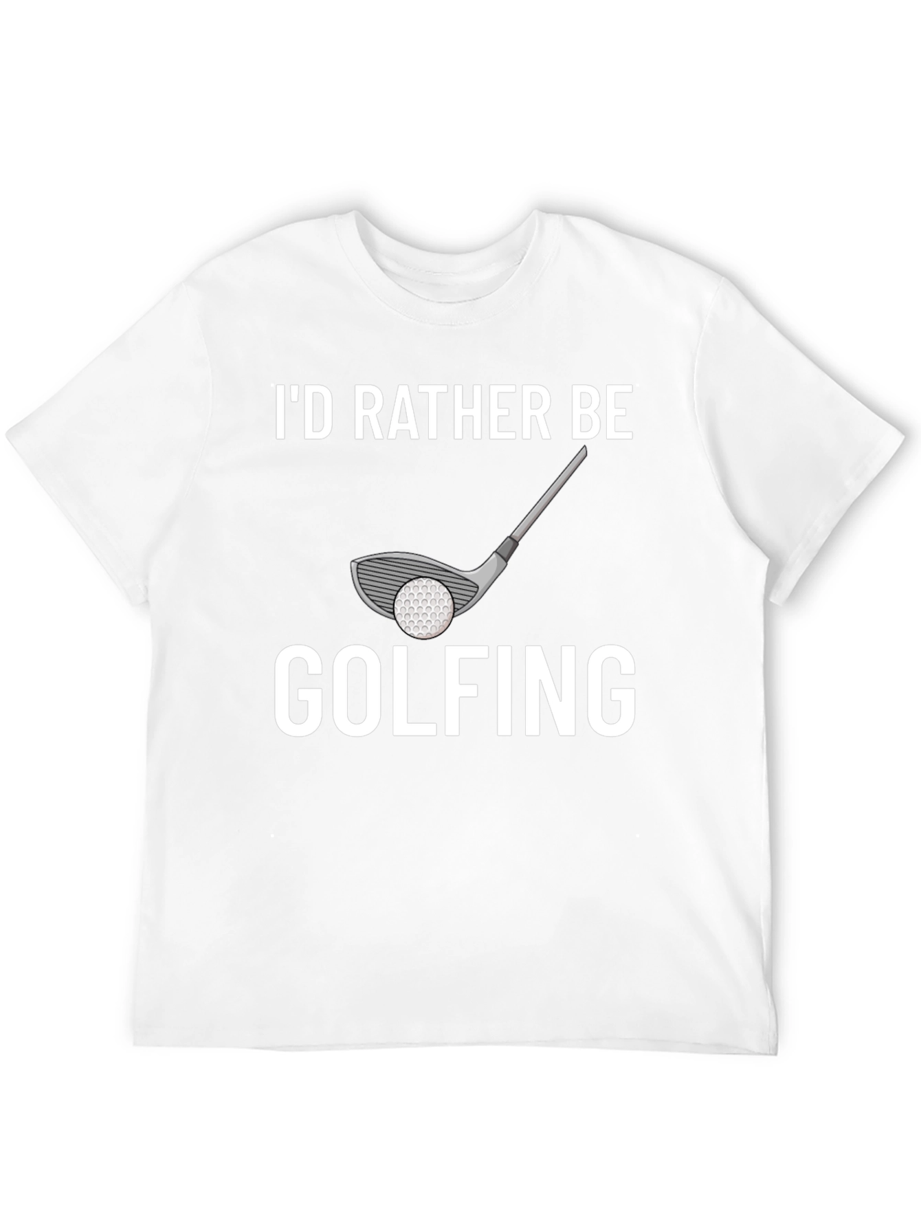 Black I'd Rather Be Golfing Tee - Black Cotton Blend Shirt view 12