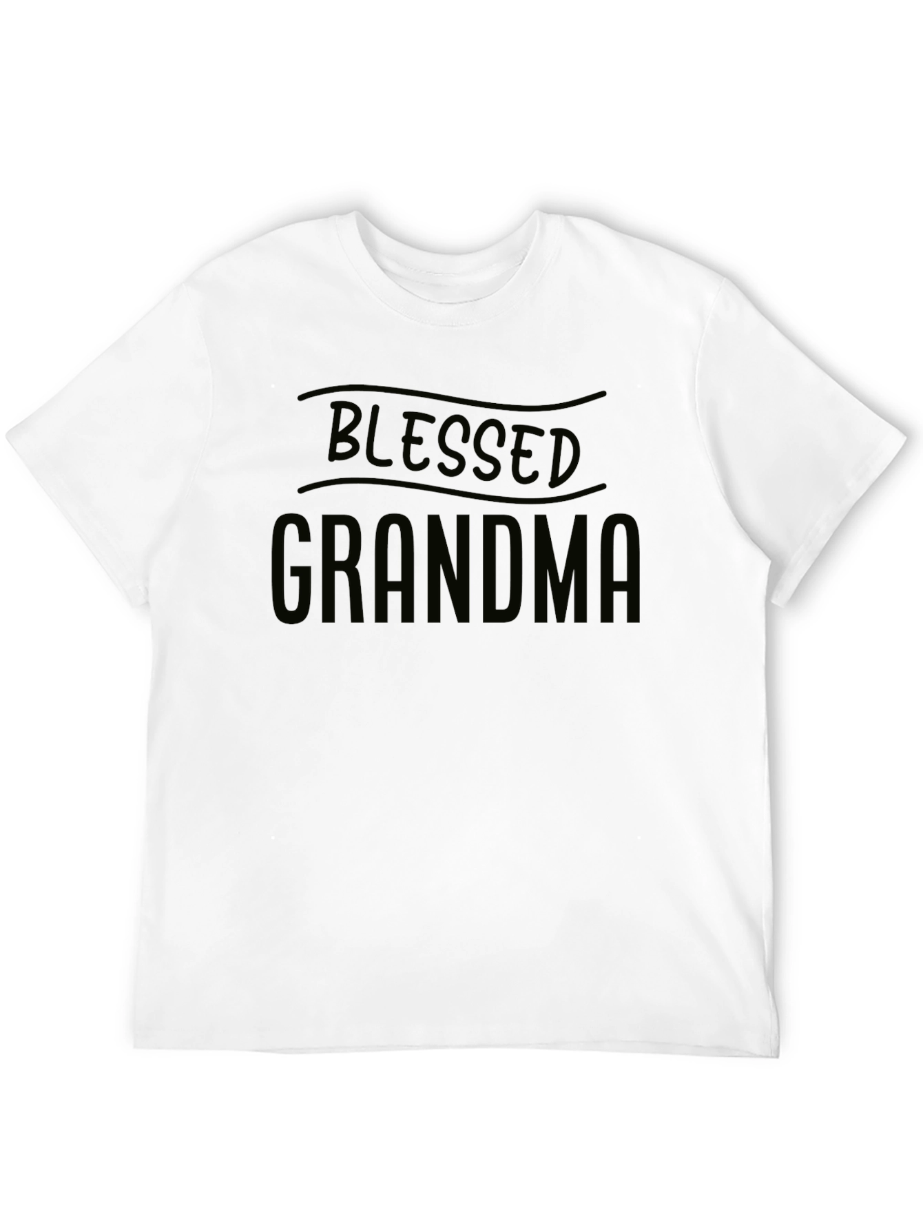 Black Blessed Grandma Black Graphic T-Shirt view 12