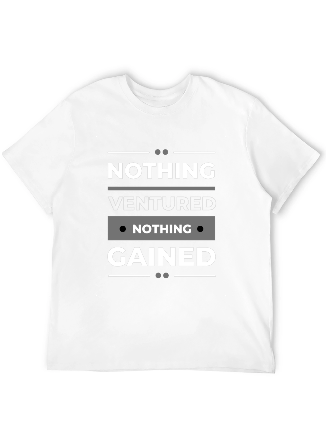 Black Nothing Ventured Nothing Gained Black T-Shirt view 12
