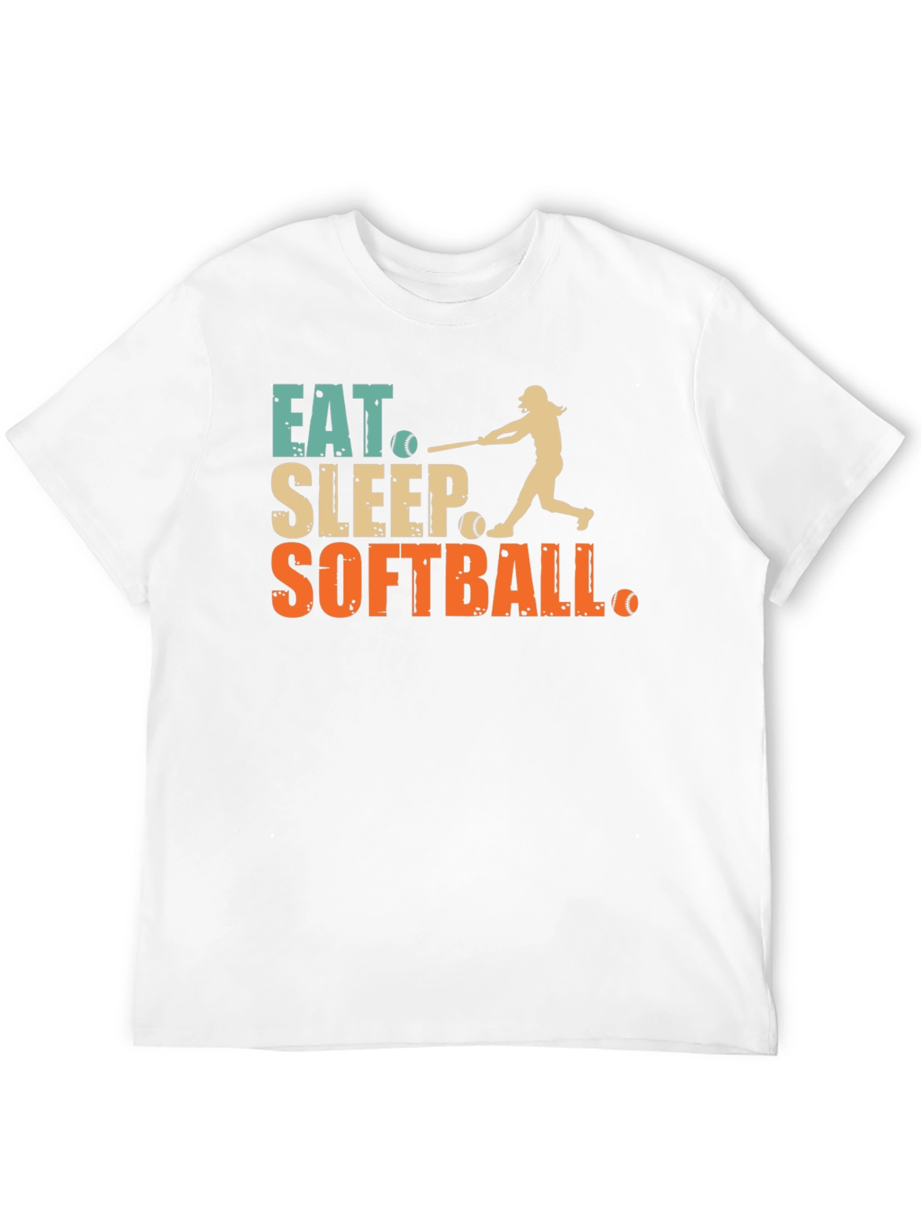 Black Eat Sleep Softball Graphic Tee view 12