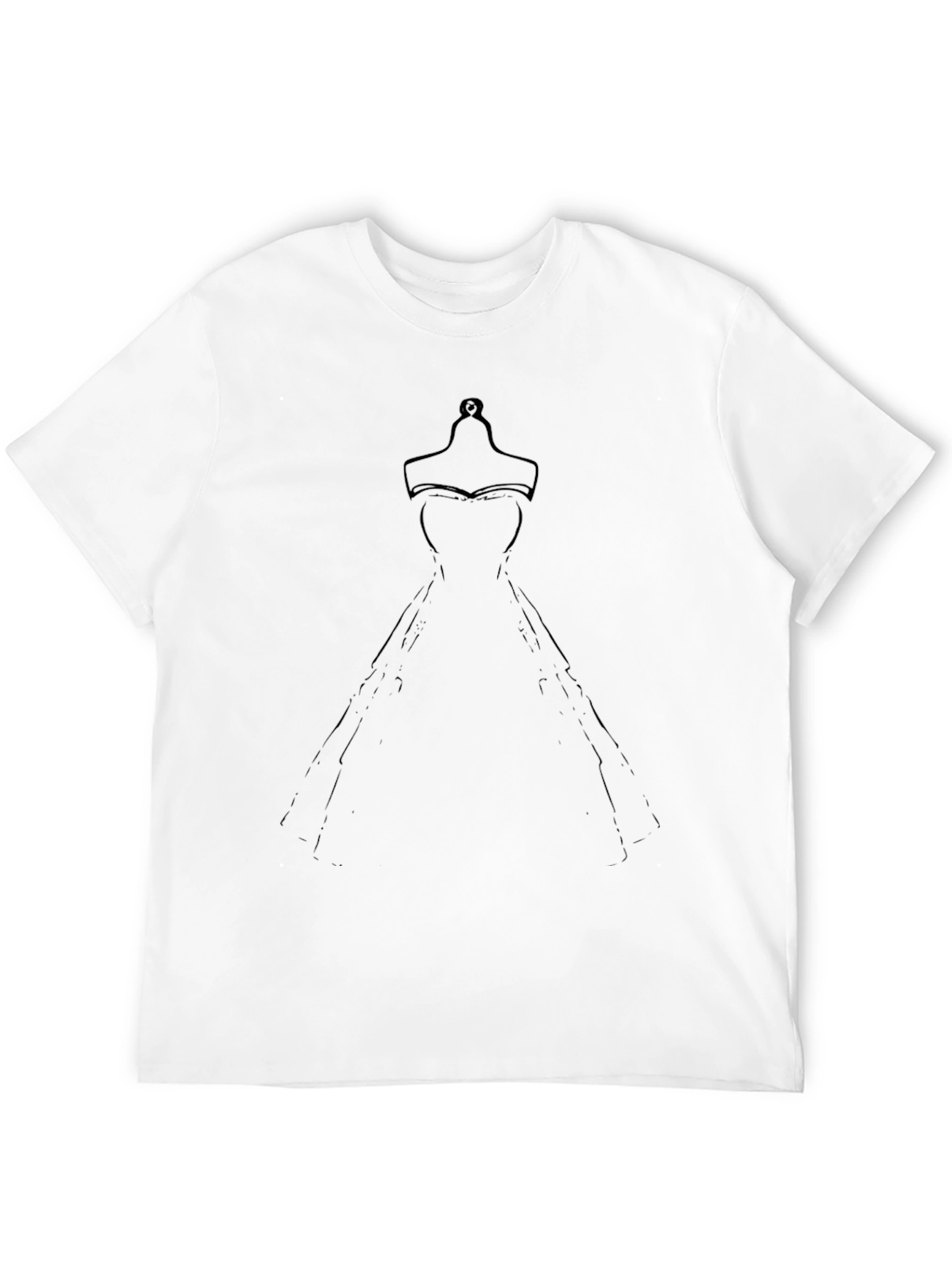 Black Elegant Dress Form Graphic Tee view 12