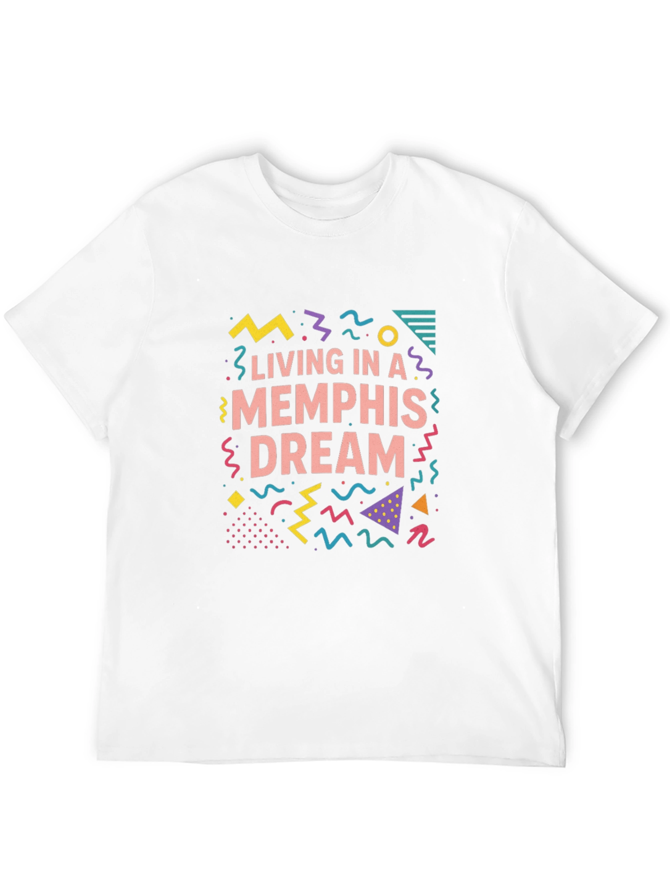 Black Living in a Memphis Dream Graphic T-Shirt view 12