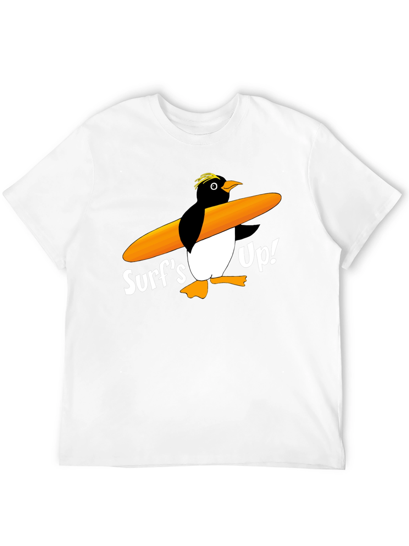 Black Surf's Up Penguin Graphic Tee - Black Cotton T-Shirt view 12