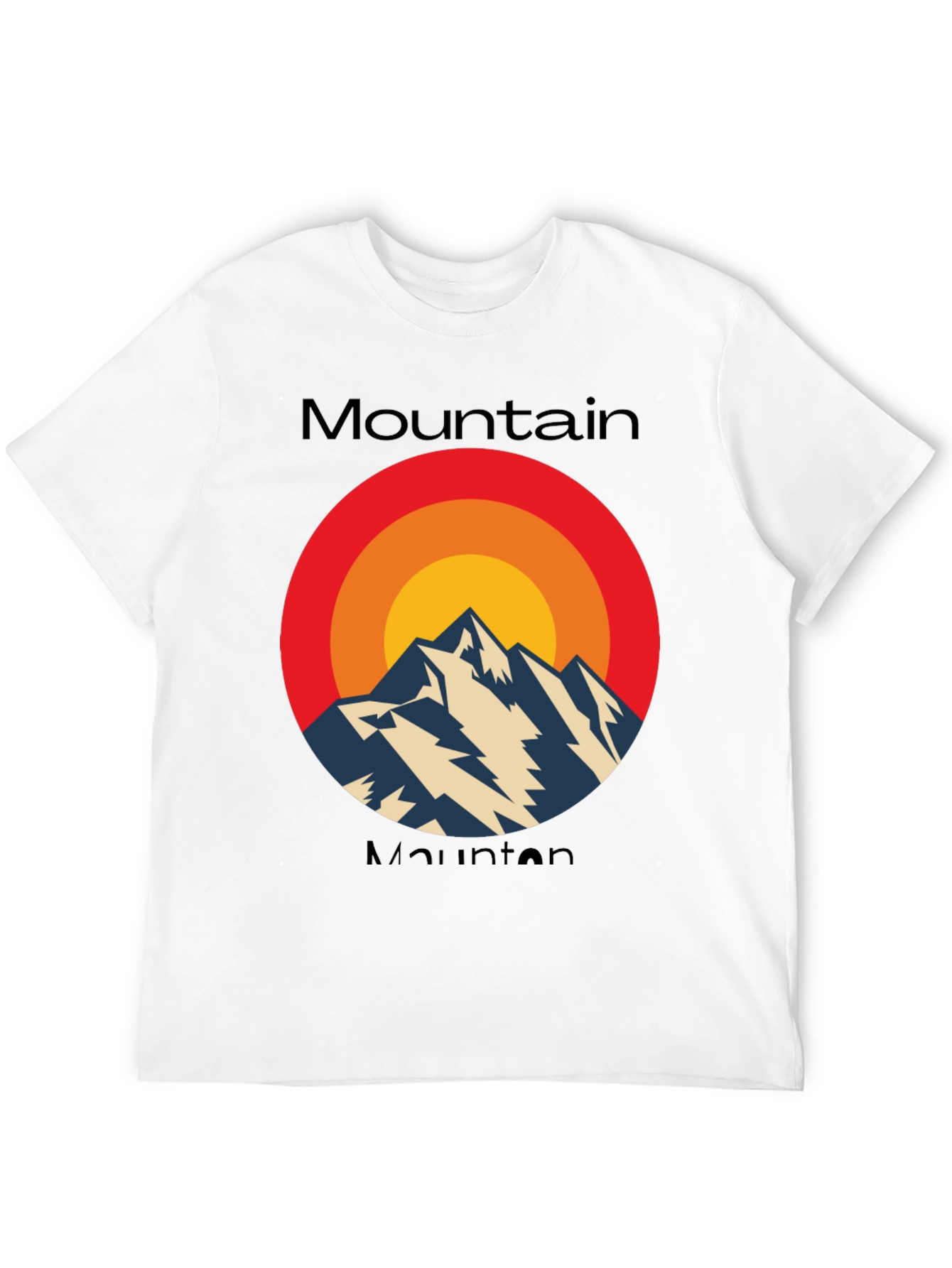 Black Retro Mountain Graphic Tee - Classic Style view 12