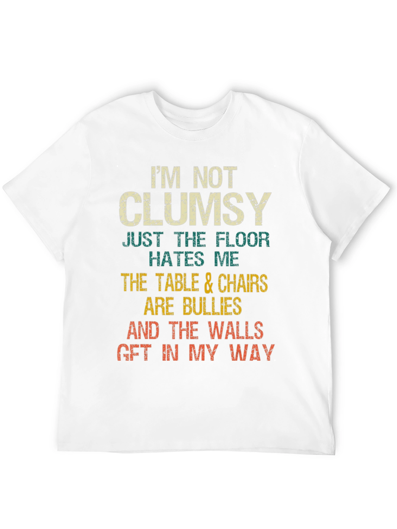 Black Funny "I'm Not Clumsy" Graphic T-Shirt view 12