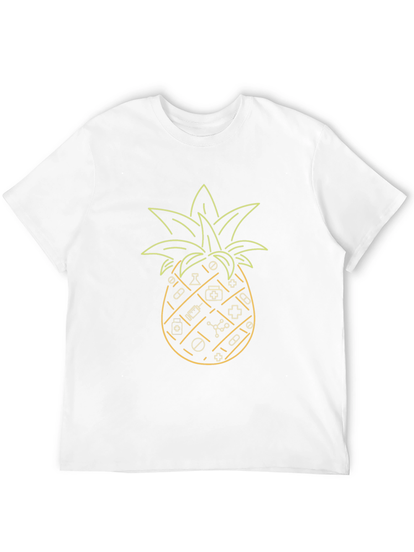 Black Medical Pineapple Black T-Shirt view 12