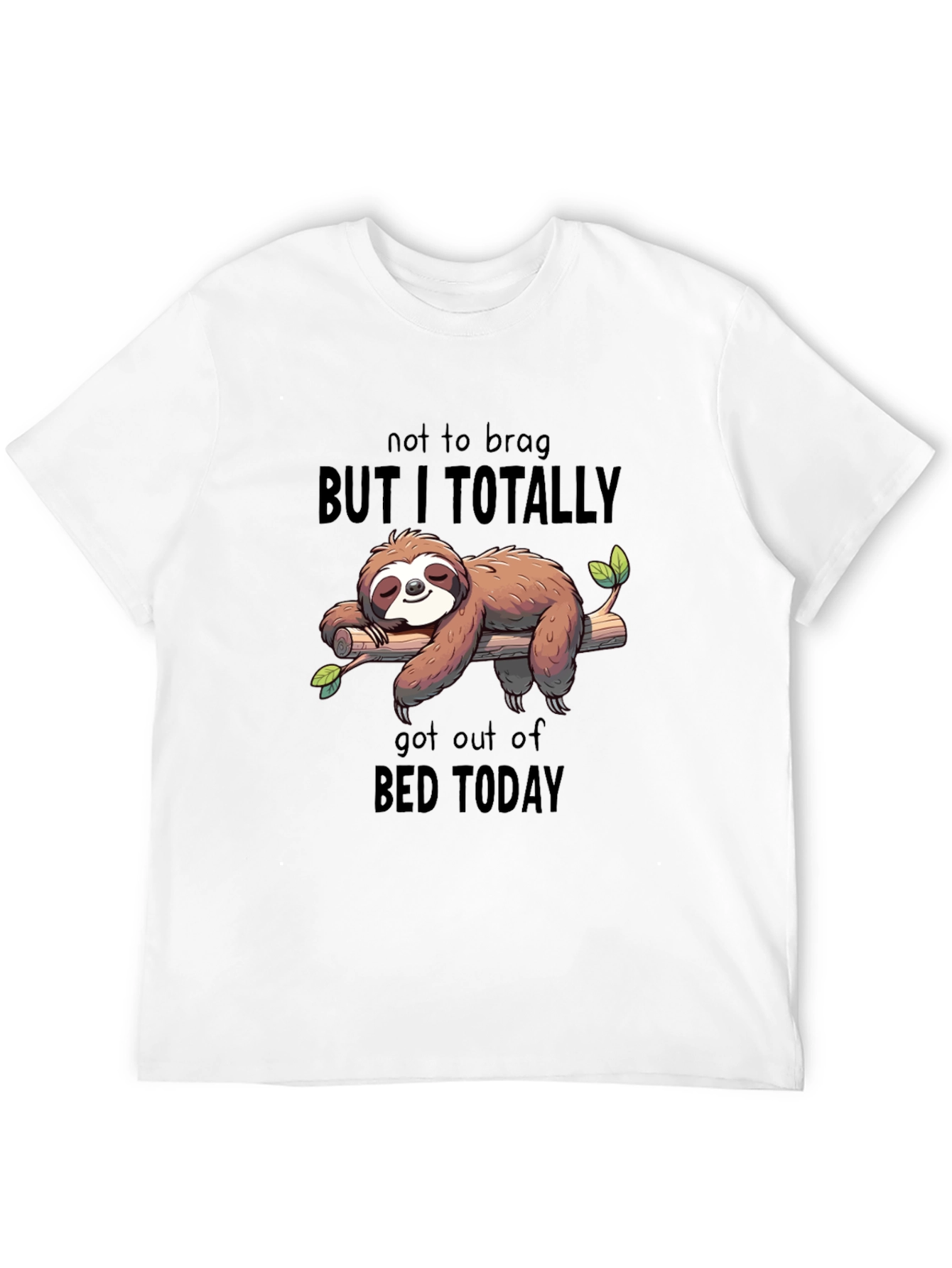 Black Sloth Got Out of Bed T-Shirt - Relaxed Fit view 12