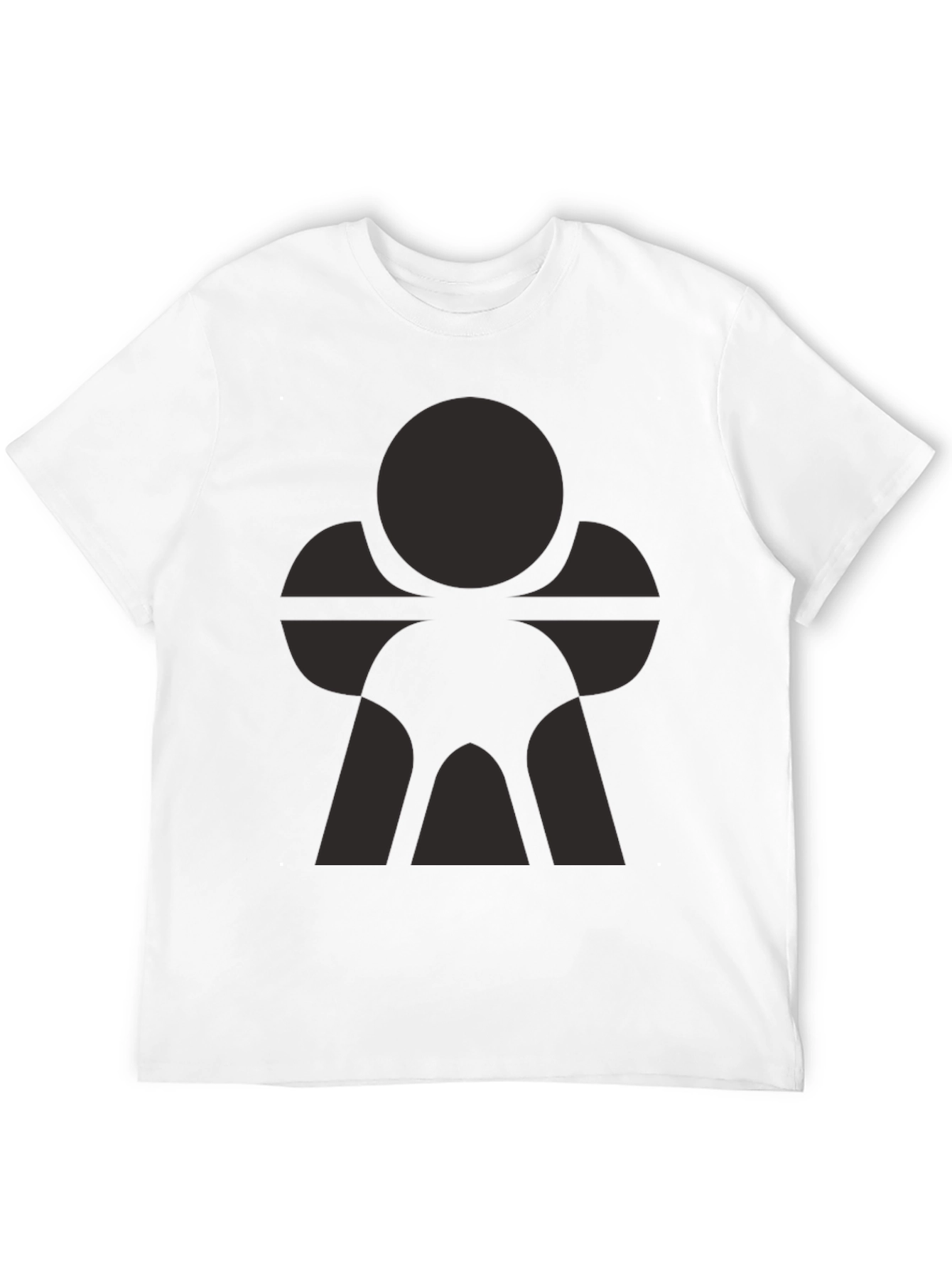 Black Modern Graphic Print Black Crew Neck T-Shirt view 12