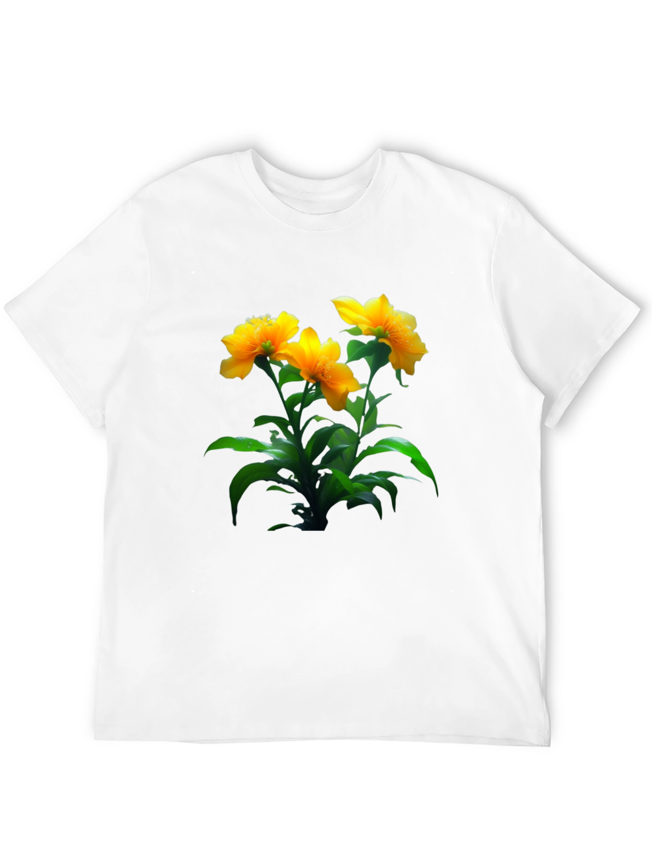 Black Floral Print Black T-Shirt view 12